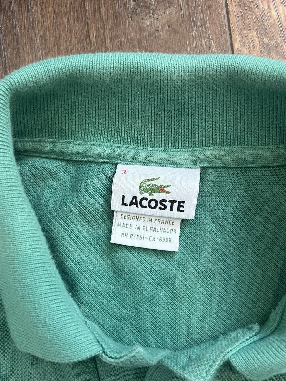 Lacoste Vintage Lacoste Alligator Green Polo Size 3 Medium 21x24 Size US M / EU 48-50 / 2 - 3 Thumbnail