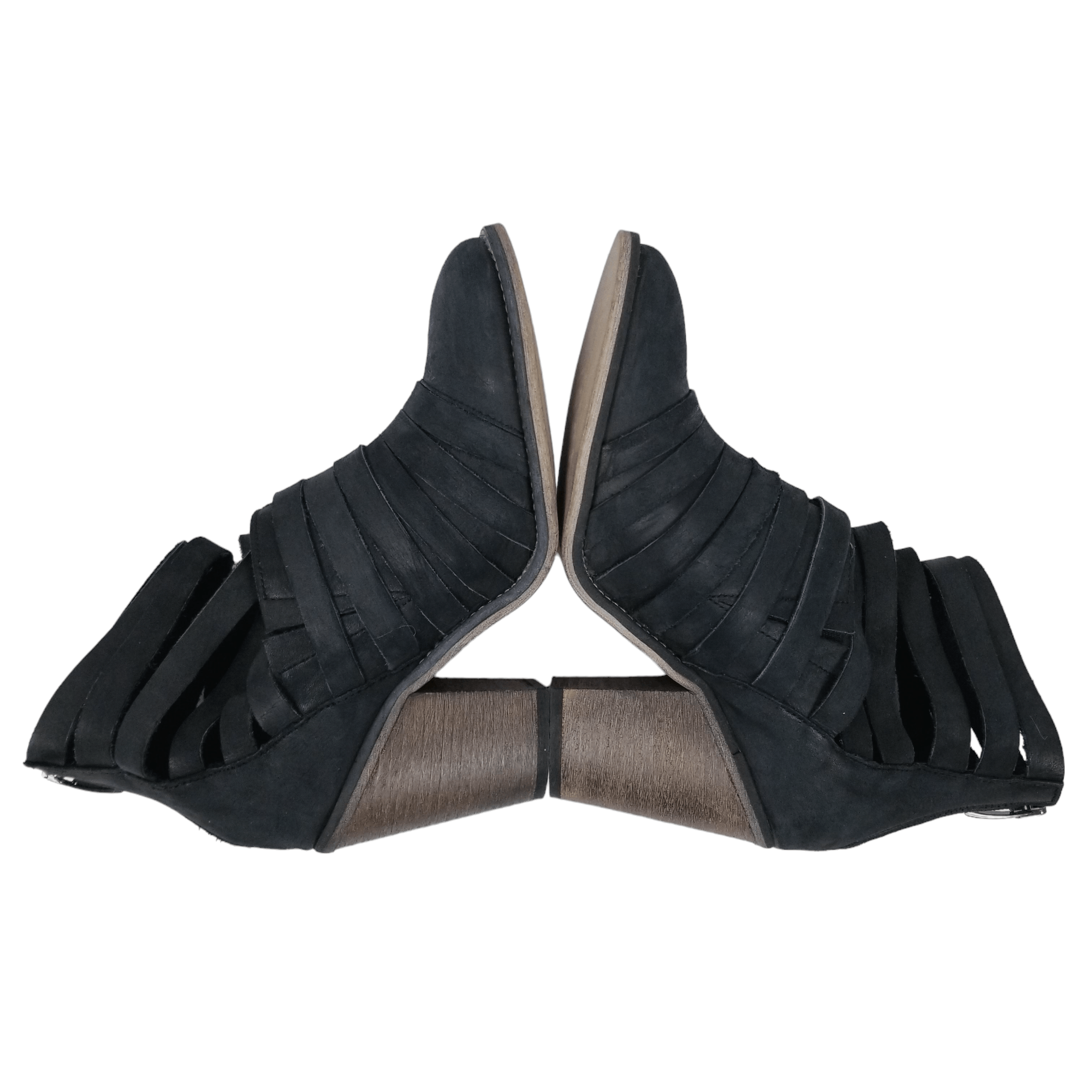 Free People Hybrid Strappy Stacked Heel Ankle Boots Size US 8 / IT 38 - 5 Thumbnail