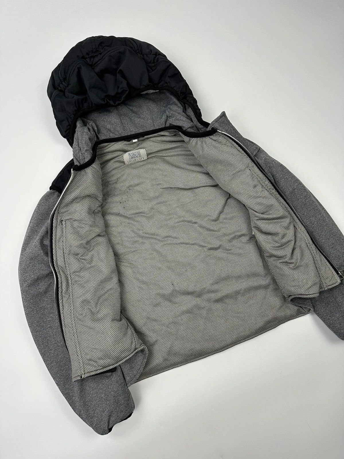 Marithe + Francois Girbaud Marithé François Girbaud 80s Puffy Black Grey Hooded Jacket Size M / US 6-8 / IT 42-44 - 6 Thumbnail