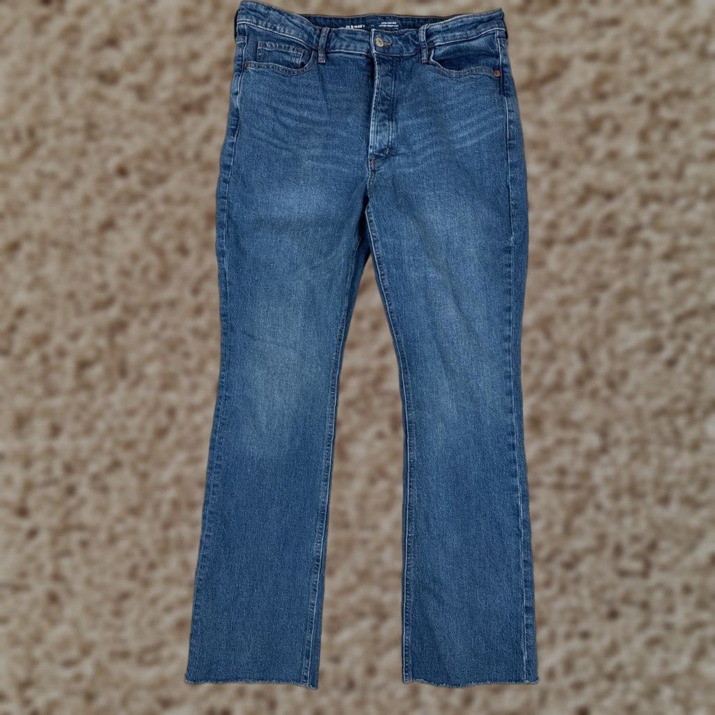 Old Navy Old Navy Jeans Womens 12 Blue Denim Kicker Bootcut Extra High Rise Cotton 34x31 Size 34" / US 12 / IT 48 - 1 Thumbnail