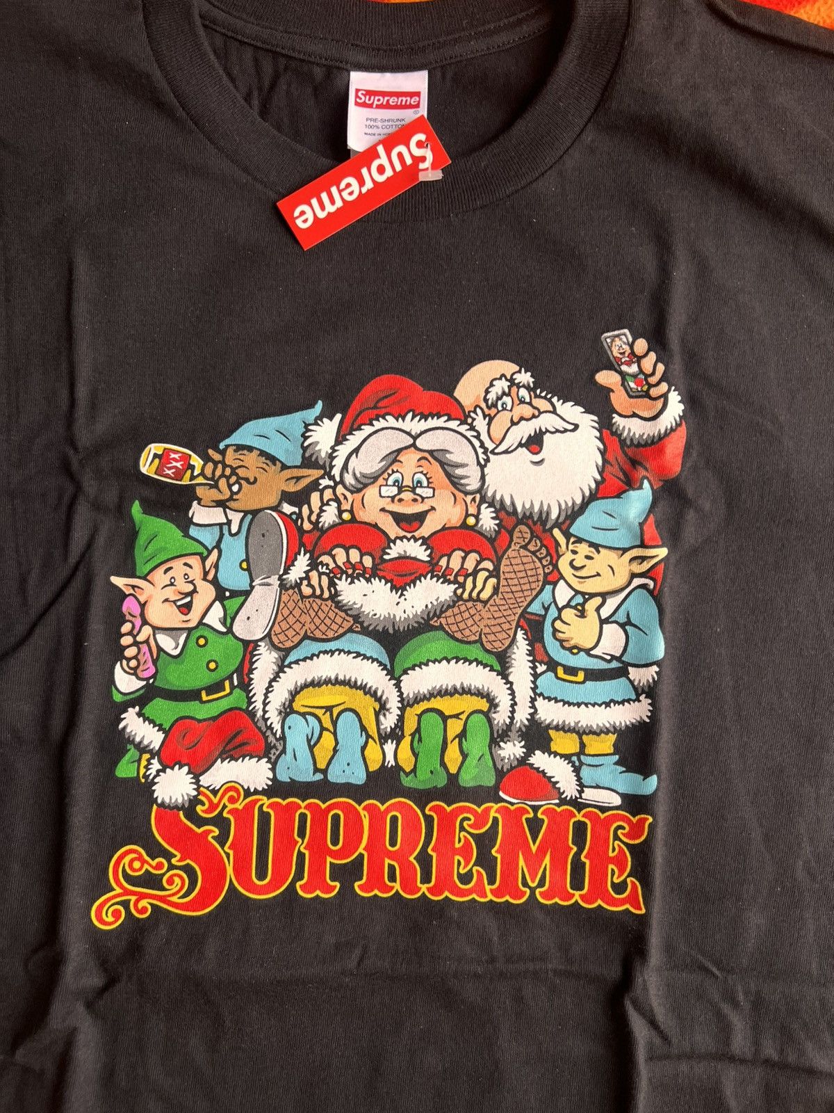 Supreme XL - Supreme Naughty Tee black santa tshirt Dwarfs holiday Size US XL / EU 56 / 4 - 10 Thumbnail