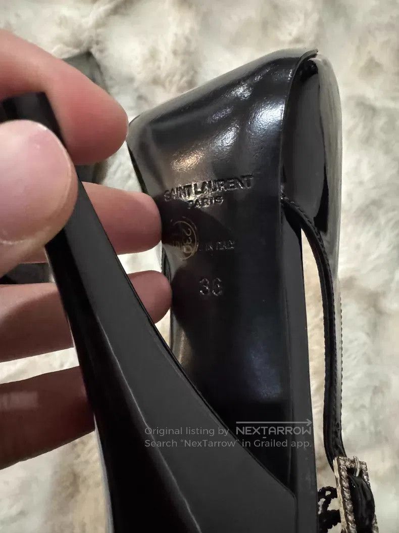 Saint Laurent Paris Saint Laurent Paris Crystal Rhinestone Patent Leather Poin Size US 5.5 / IT 35.5 - 8 Thumbnail