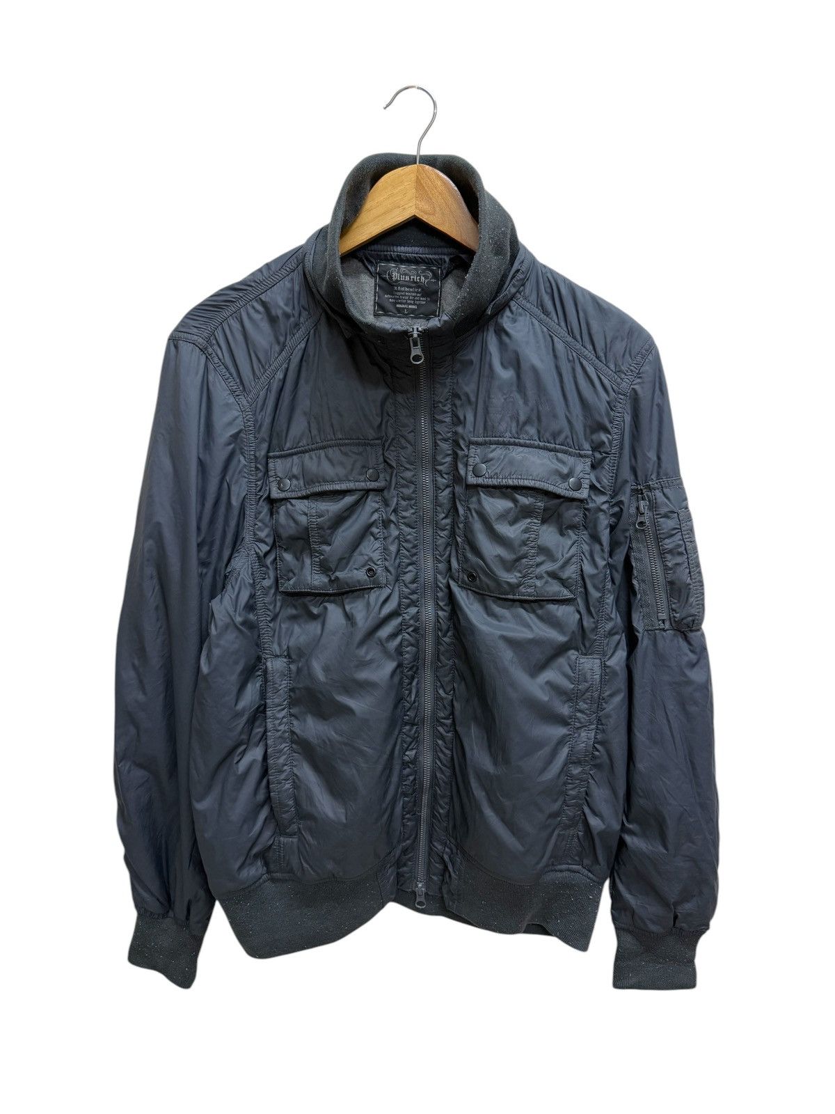 Japanese Brand Plusrich Tactical Bomber Jacket Nylon Size US S / EU 44-46 / 1 - 1 Thumbnail