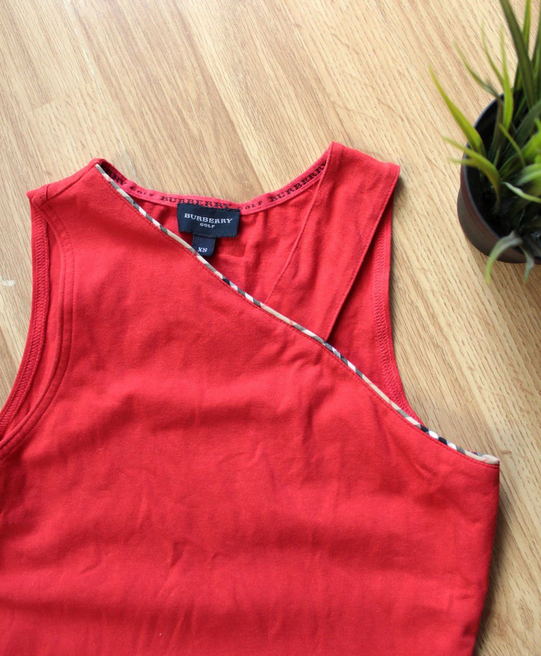 Burberry 🔥 Burberry Golf Vintage Tank Top Shirt Red Vintage Size XS / US 0-2 / IT 36-38 - 2 Thumbnail