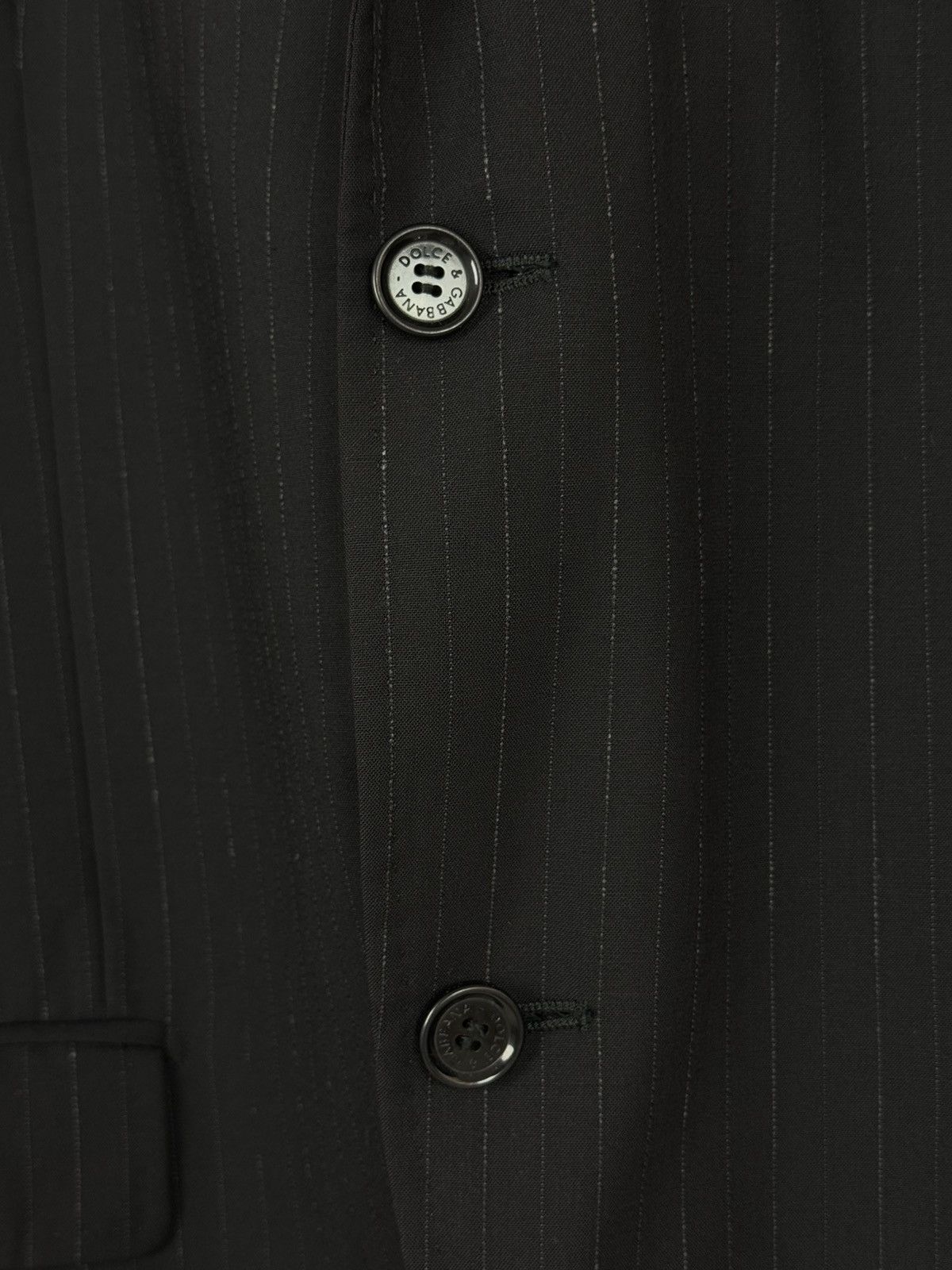 Dolce & Gabbana Dolce&Gabbana Striped Viscose Blend Classic Black Suit Size 54R - 7 Thumbnail