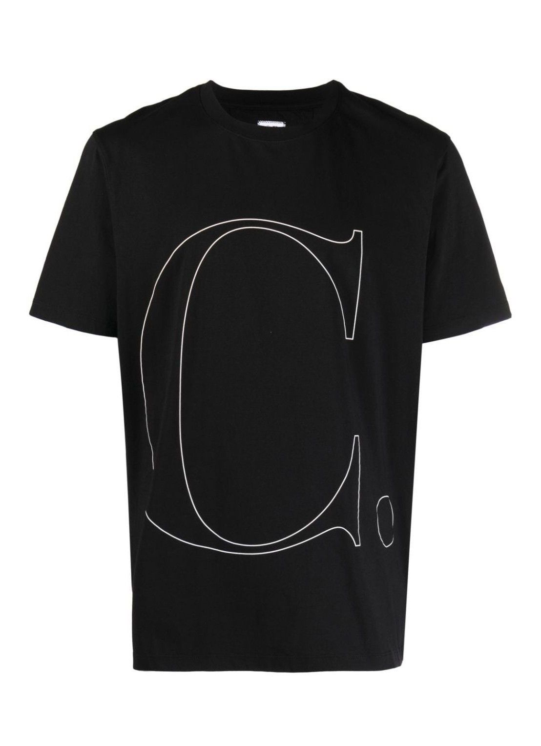 C.P. Company o1y1224 Logo Crewneck T-Shirt in Black Size US M / EU 48-50 / 2 - 1 Thumbnail