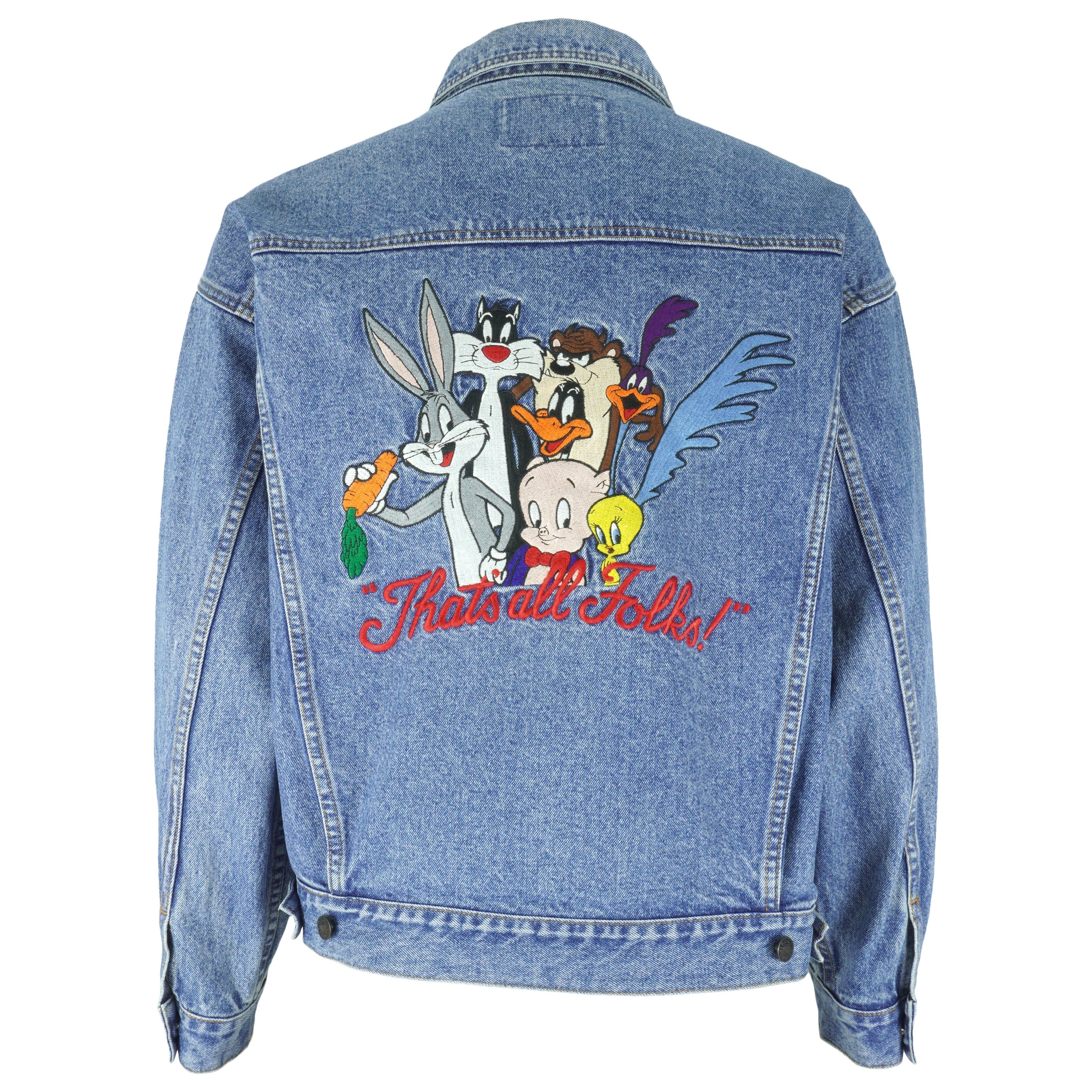 Vintage Looney Tunes - That's All Folks Embroidered Jacket 1990s Size US M / EU 48-50 / 2 - 1 Thumbnail