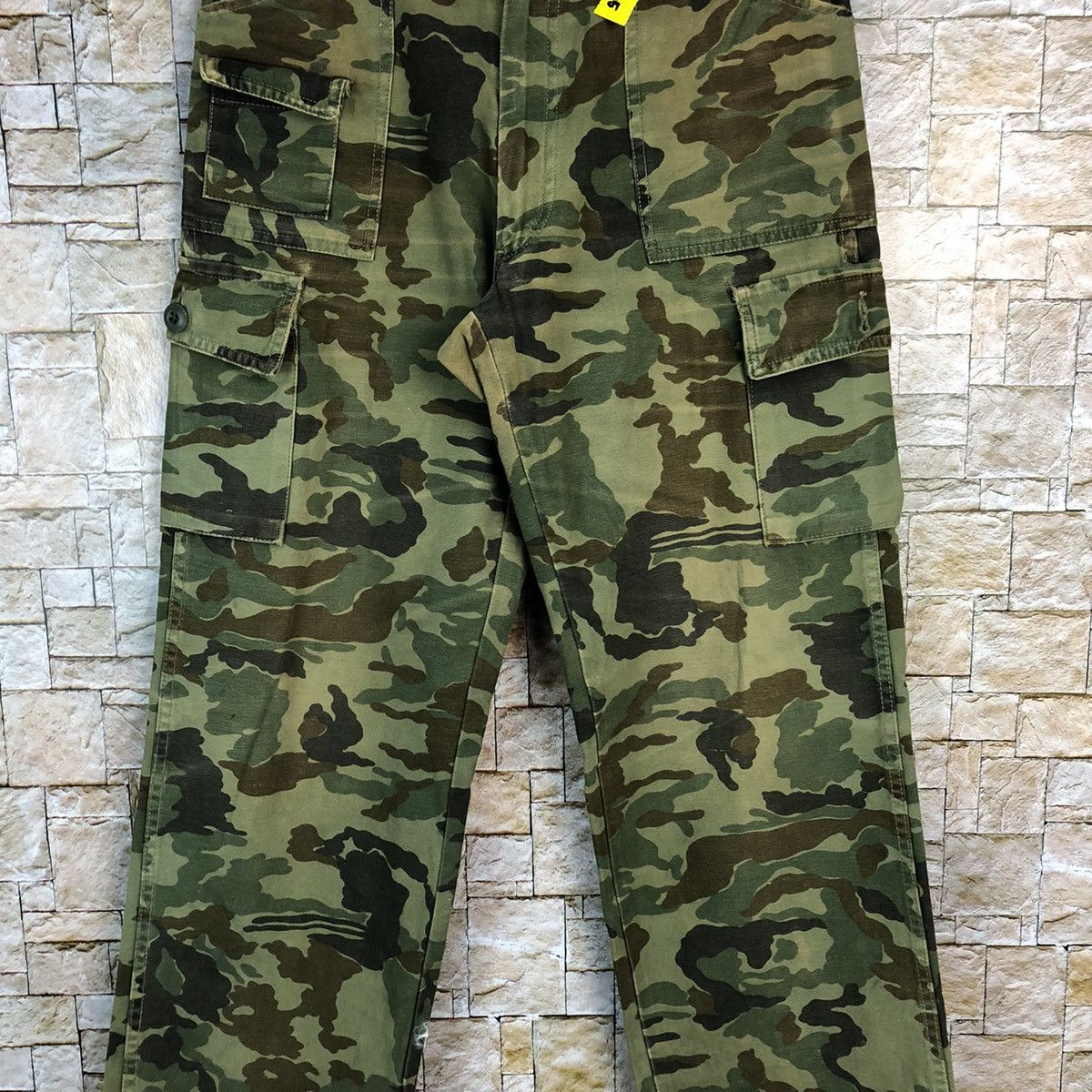 Japanese Brand Even River Green Camo Cargo Multipocket Pants #A625 Size US 31 - 6 Thumbnail