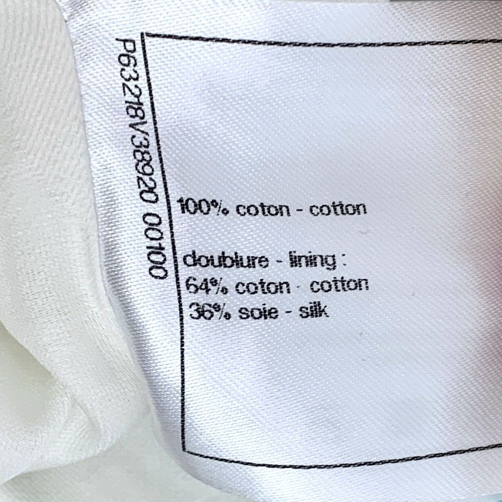 Chanel Chanel White Cotton V-neck Sleeveless Vest Dress K26WX Size XS / US 0-2 / IT 36-38 - 8 Thumbnail