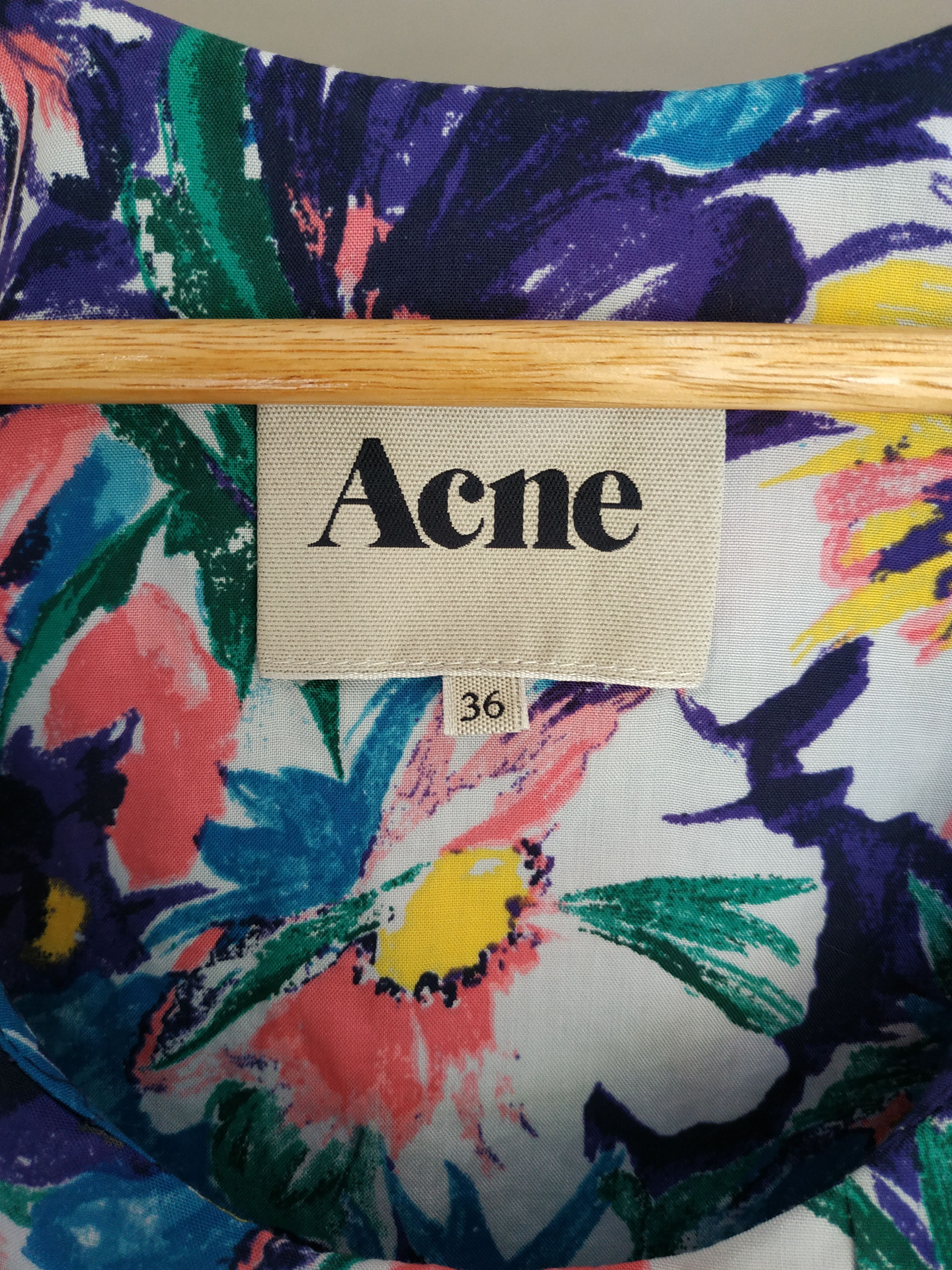 Acne Studios ACNE Flower Print Women's Mini/Midi Dress, s. 36 (SMALL) Size S / US 4 / IT 40 - 4 Thumbnail