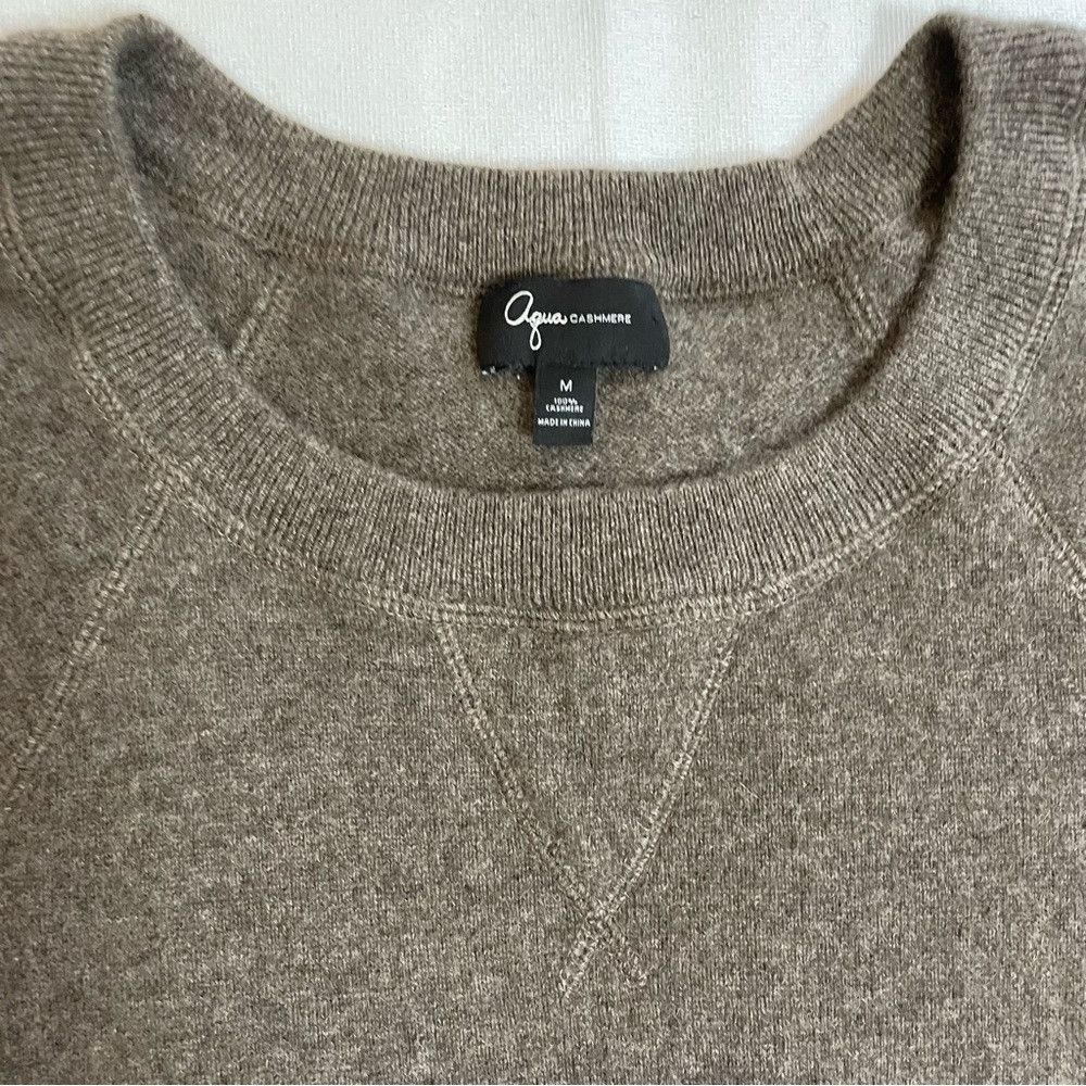 AQUA Aqua Cashmere Brown Long Sleeve Sweater Mini Dress Size M Size M / US 6-8 / IT 42-44 - 8 Thumbnail