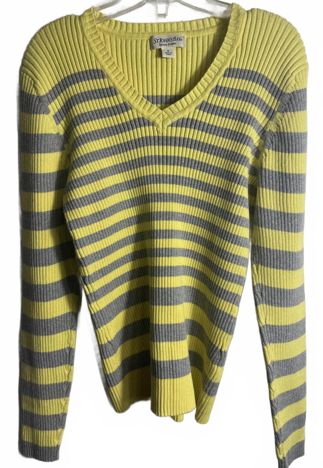 St. Johns Bay St. John's Bay Sweater Women's Medium Yellow Cotton Y2K 90s Size M / US 6-8 / IT 42-44 - 6 Thumbnail