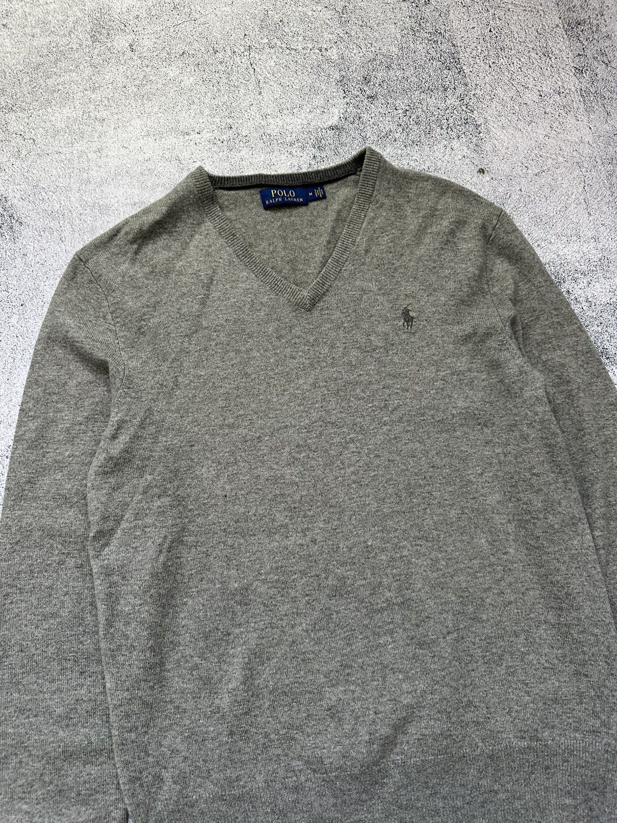Polo Ralph Lauren Vintage Polo Ralph Lauren Grey Knit Sweater Logo Size US M / EU 48-50 / 2 - 5 Thumbnail