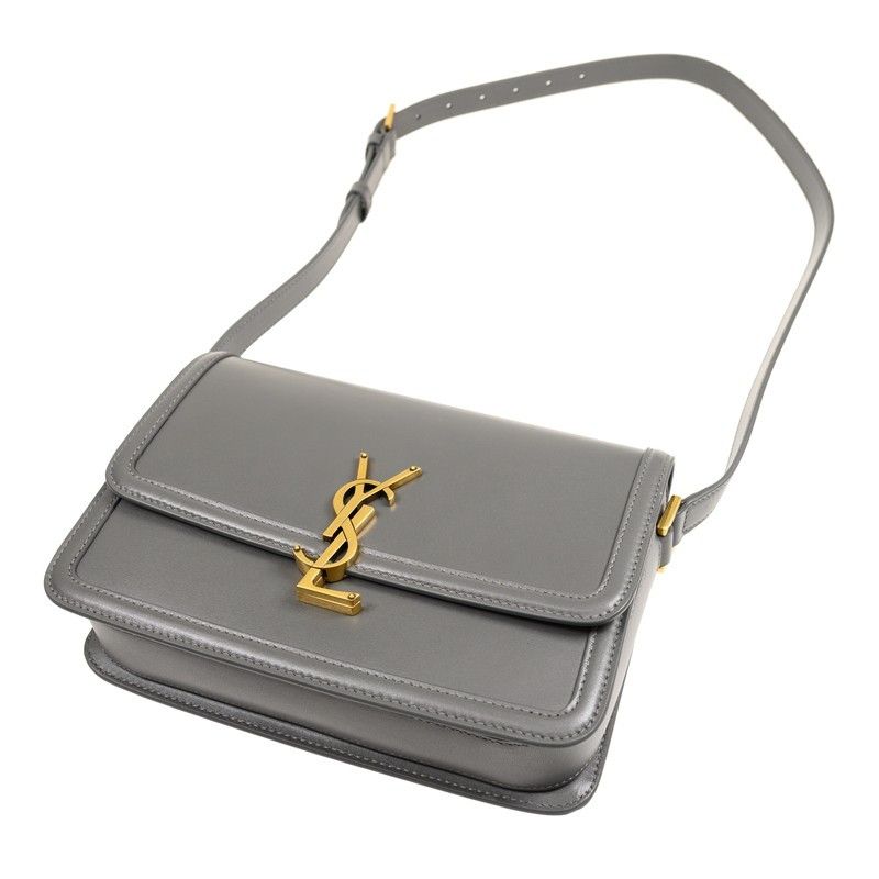 Saint Laurent Paris o1b1hav110924 Size: OS / Medium Satchel Leather Bag in Grey Size ONE SIZE - 5 Thumbnail