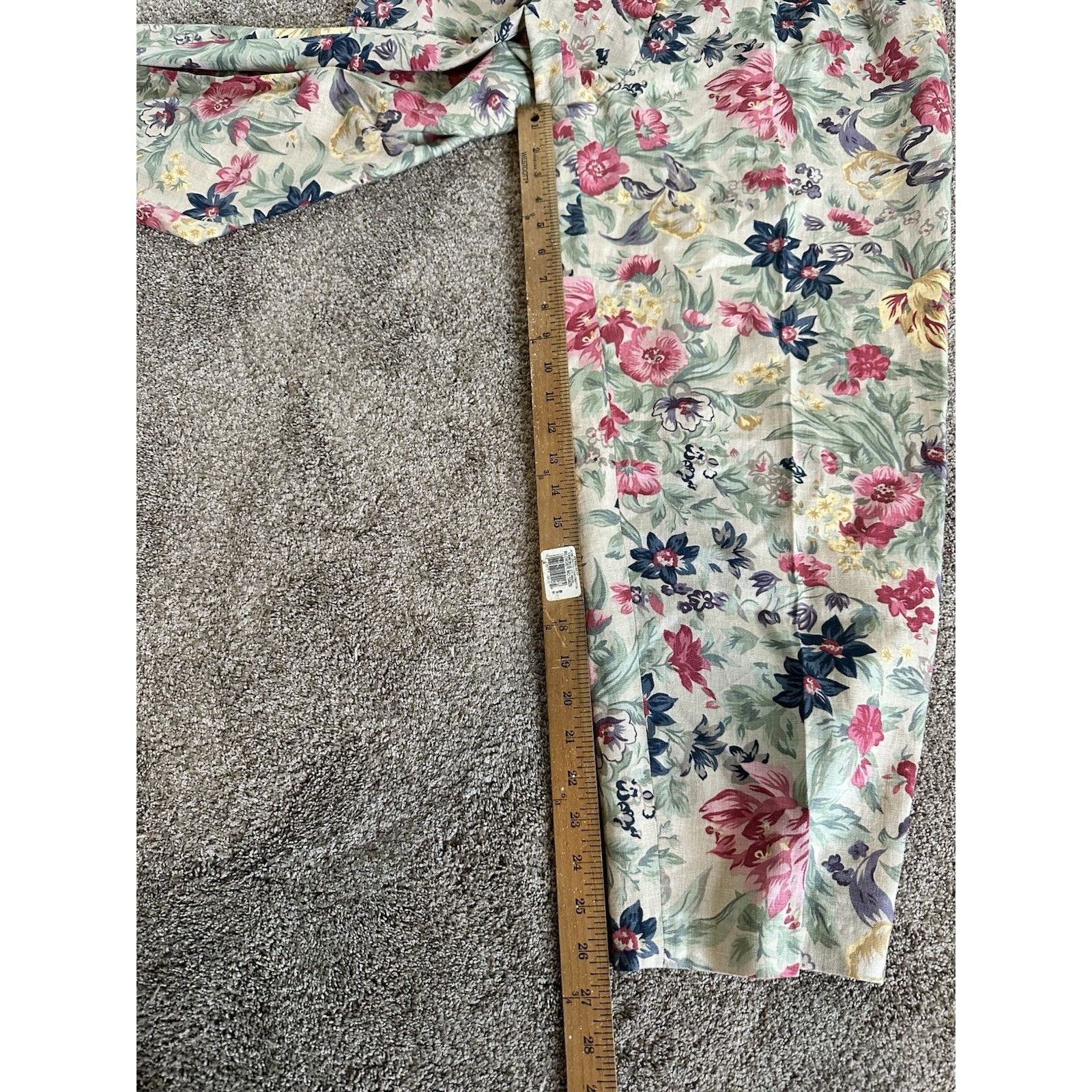 Talbots Talbots Vtg Women's 16 Pleated Pants LINEN Cottagecore Size 38" / US 16 / IT 52 - 4 Thumbnail