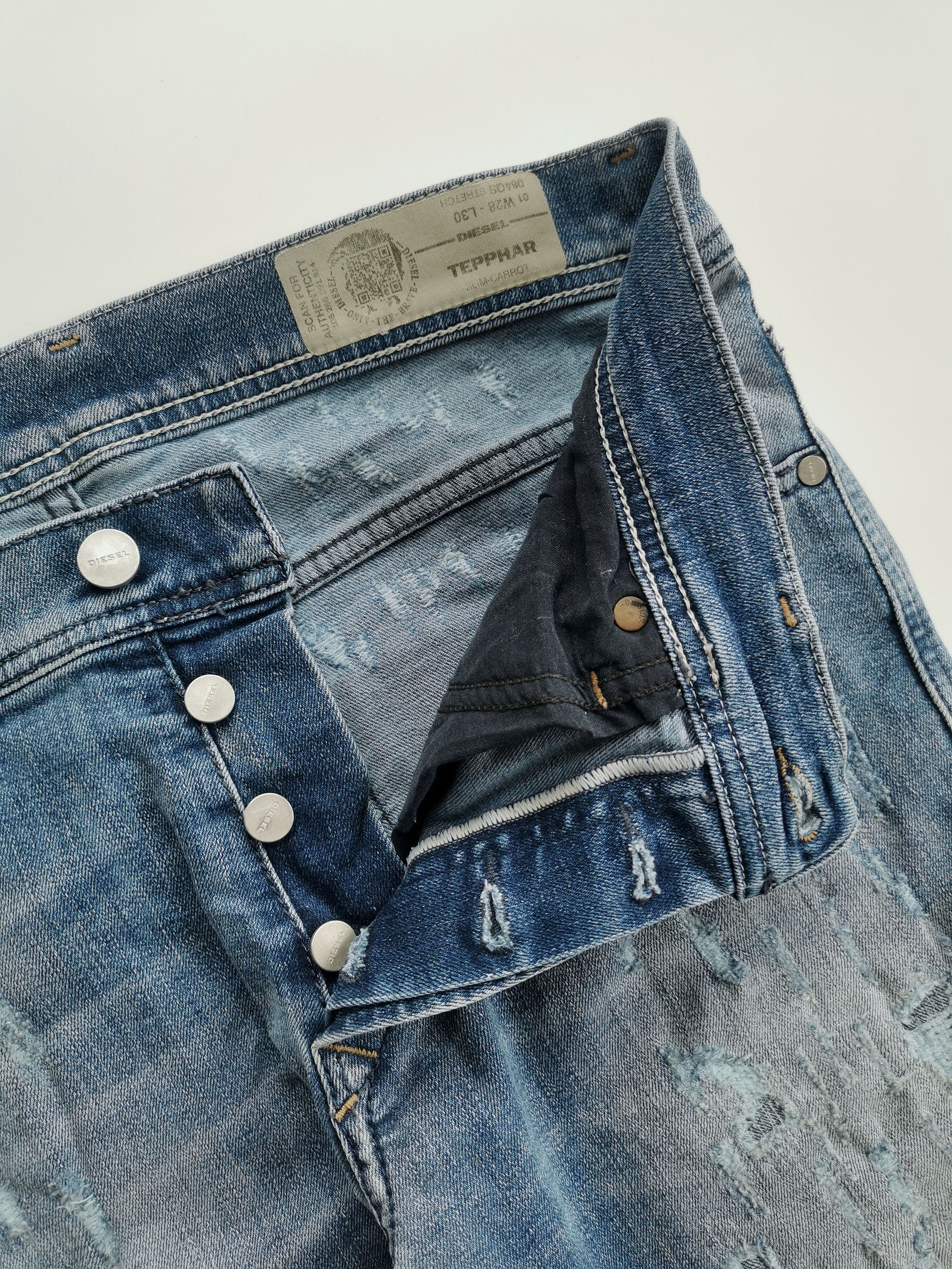 Diesel Diesel Ripped Slim Carrot Jeans Size US 30 / EU 46 - 4 Thumbnail