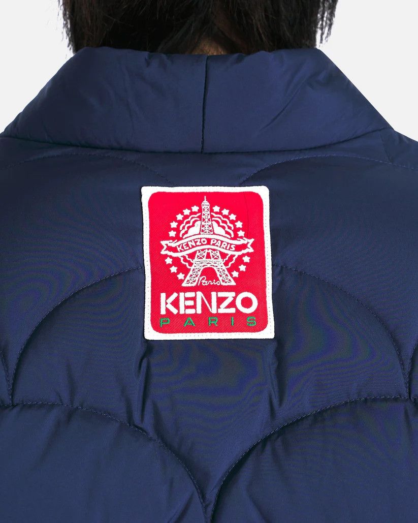Kenzo o1s1v1r1oon0925 Seigaiha Light Down Kimono in Blue Size US M / EU 48-50 / 2 - 6 Thumbnail