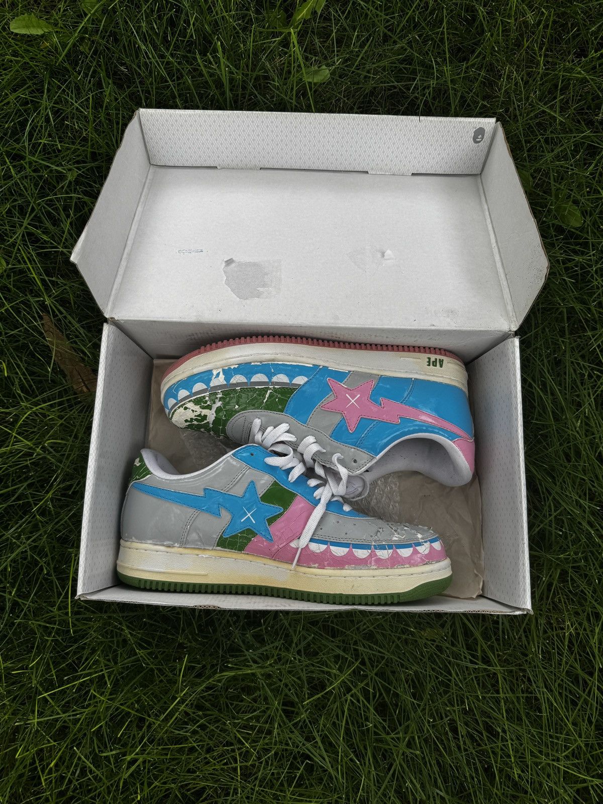 Bape Bapesta kaws 2001 crazy 1 Size US 12 / EU 45 - 3 Thumbnail
