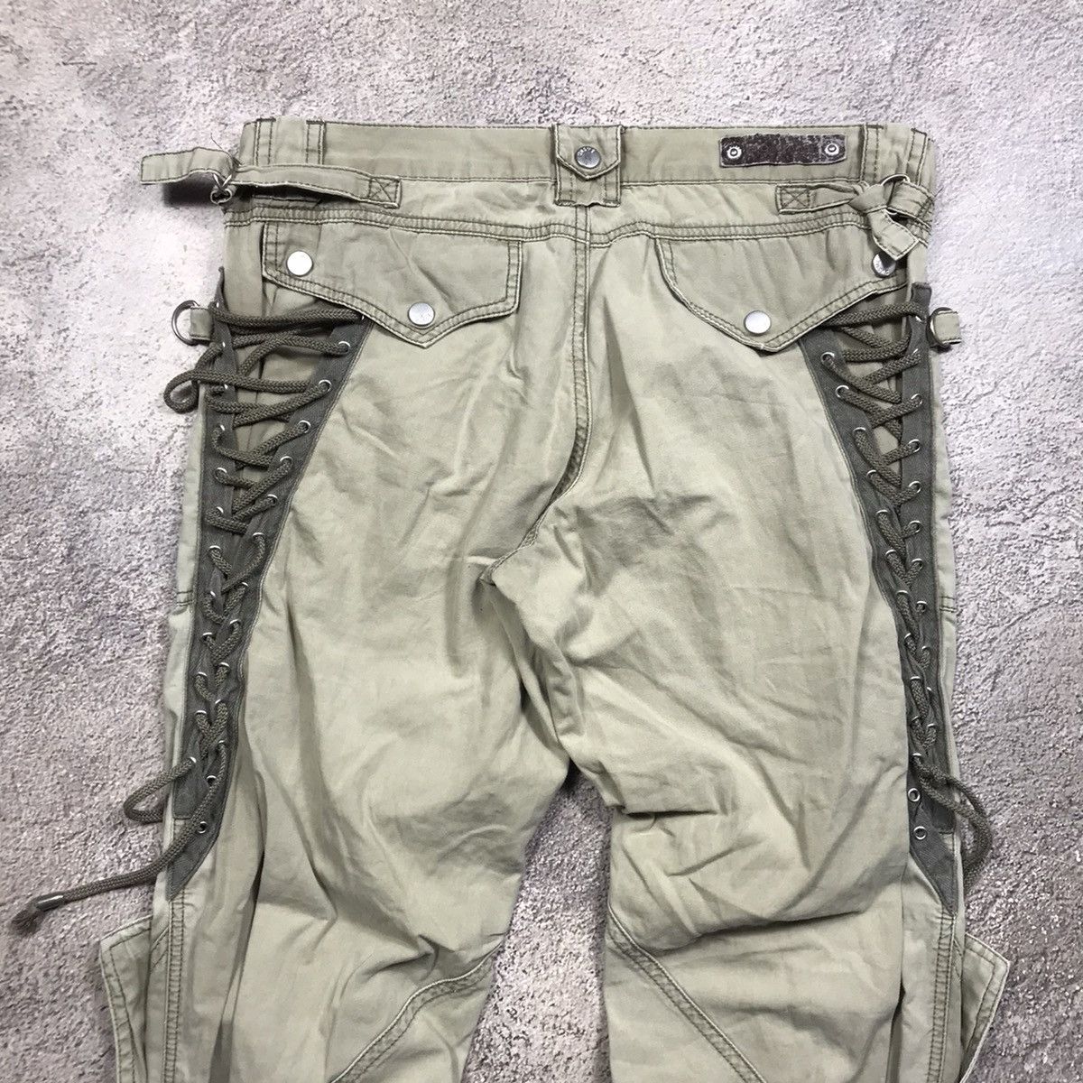 Vintage Vintage 90s Baggy Cargo Pants Parachute Distressed Streetwea Size 31" - 7 Thumbnail