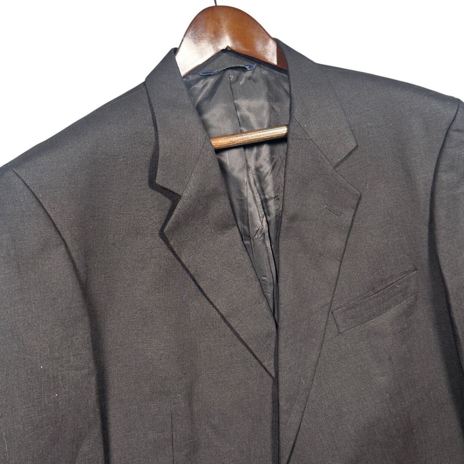 Paul Fredrick Paul Fredrick Blazer Mens 48XL Charcoal 2 Button Suit Jacket Size 48L - 4 Thumbnail