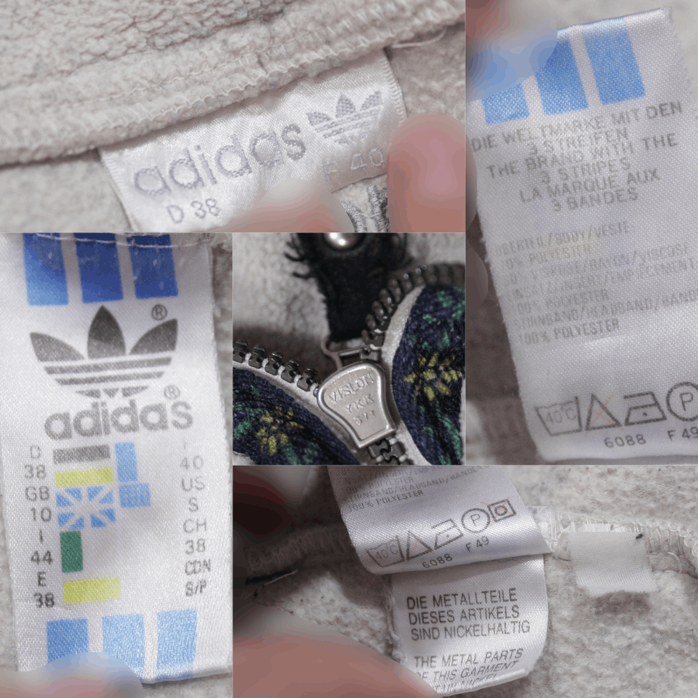 Adidas 90S Logo Fleece Jacket Size S / US 4 / IT 40 - 8 Thumbnail