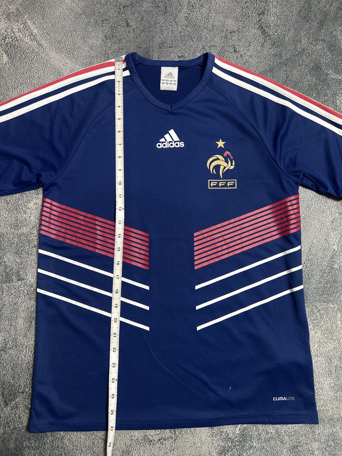 Adidas Vintage adidas France 2009-2010 Home Soccer Size US M / EU 48-50 / 2 - 8 Thumbnail