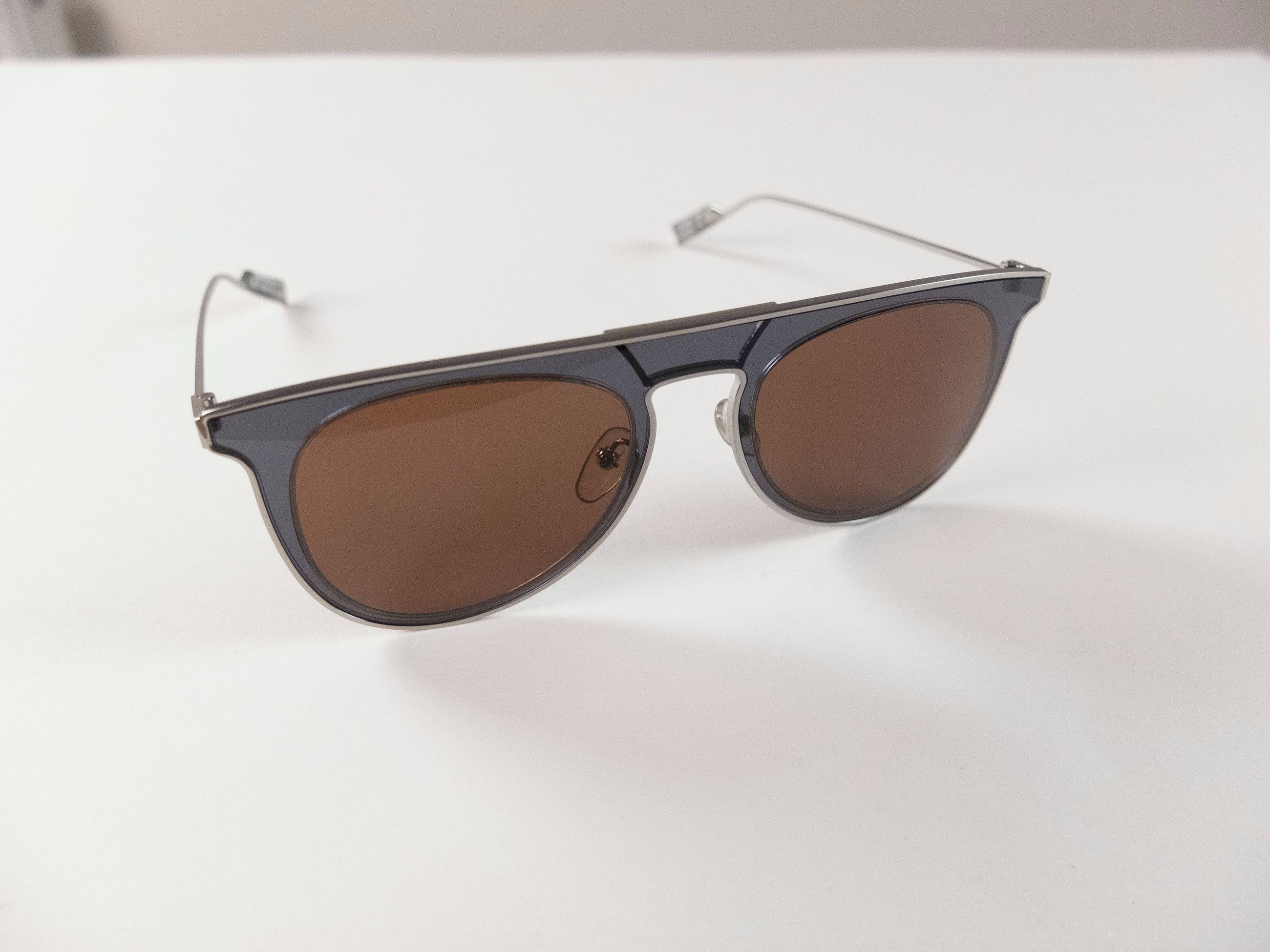 Salvatore Ferragamo SALVATORE FERRAGAMO gray omega logo metal aviator sunglasses Size ONE SIZE - 1 Thumbnail