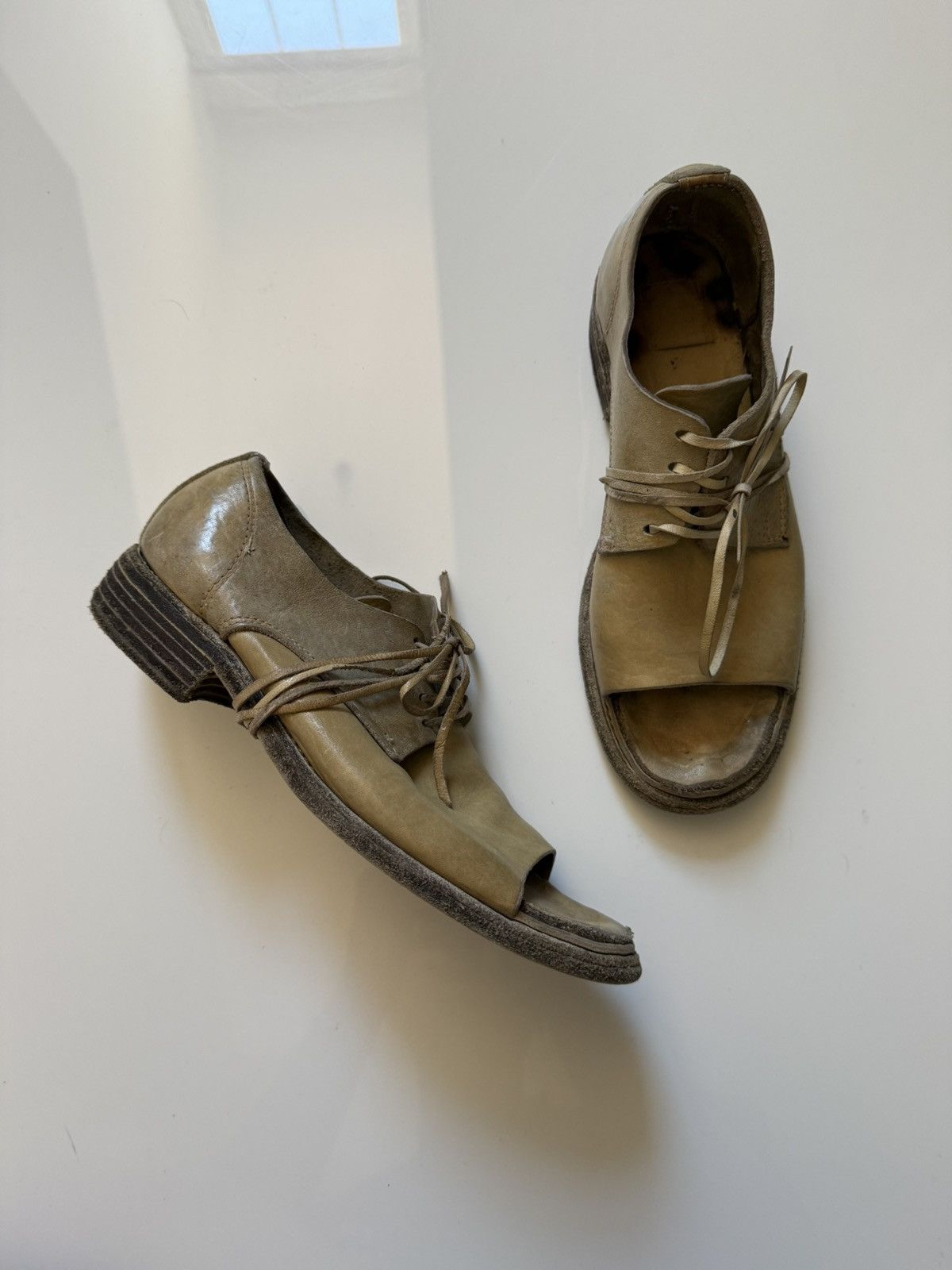Guidi Open-Toe oxfords with wrap laces Size US 6 / IT 36 - 1 Thumbnail