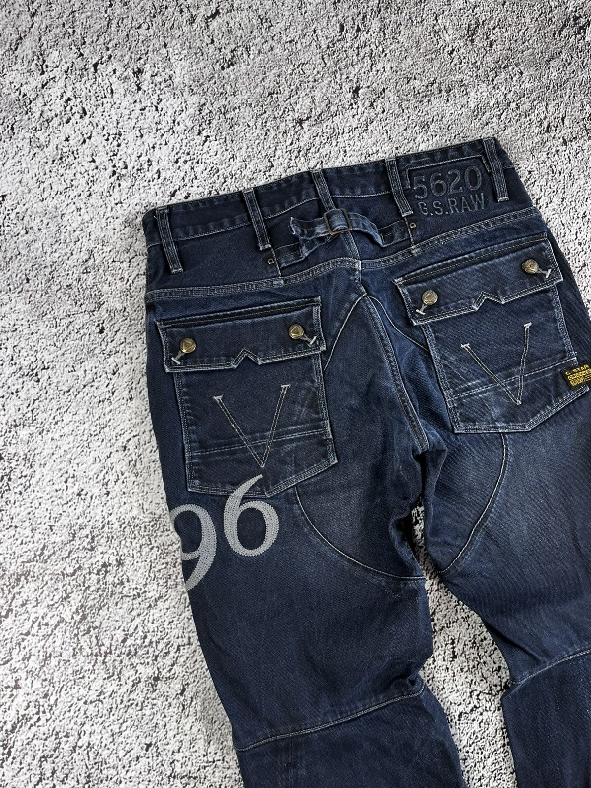 G-Star × Vintage Vintage Y2K G Star Motor 5620 3D Tapered Embro jeans 34 Size US 34 / EU 50 - 2 Thumbnail
