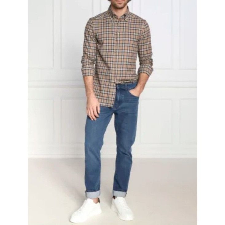 Strenstroms Stenstroms Brushed Cotton Button Down Flannel Plaid Shirt - Size US XL / EU 56 / 4 - 2 Thumbnail
