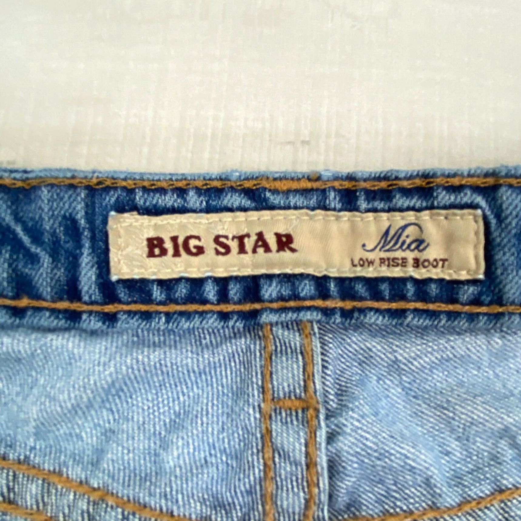 Vintage Big Star Womens Distressed Bootcut Jeans Blue Regular 28 Size 28" / US 6 / IT 42 - 4 Thumbnail