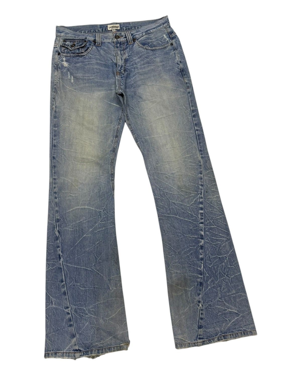 Hysteric Glamour FLARED🔥NYLAUS CLOTHING FLARED JEANS DISTRESSED DENIM JEANS Size US 34 / EU 50 - 3 Thumbnail