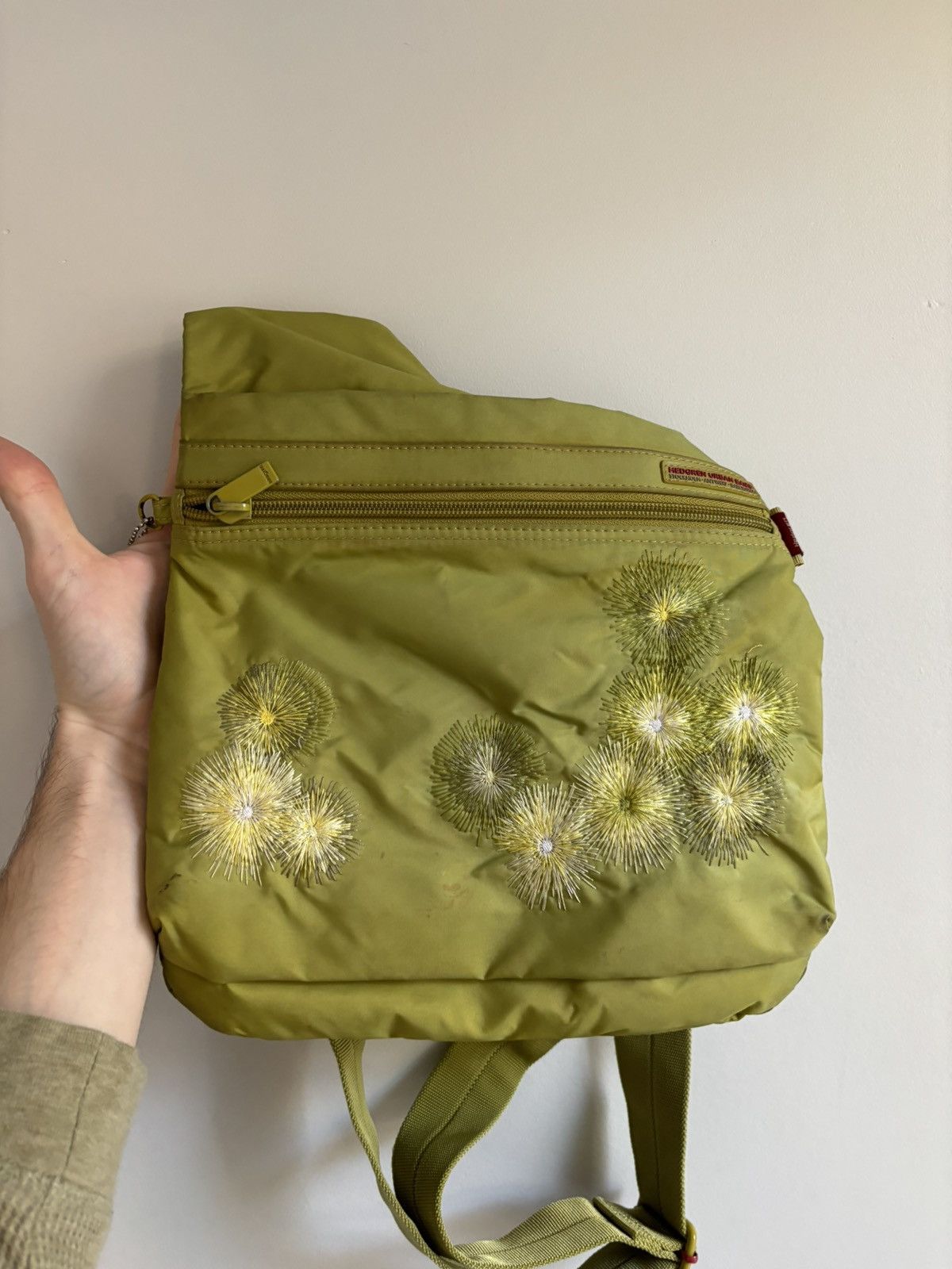 Vintage Vintage Hedgren Urban Bags Crossbody Prada Green Nylon Sling Size ONE SIZE - 4 Thumbnail