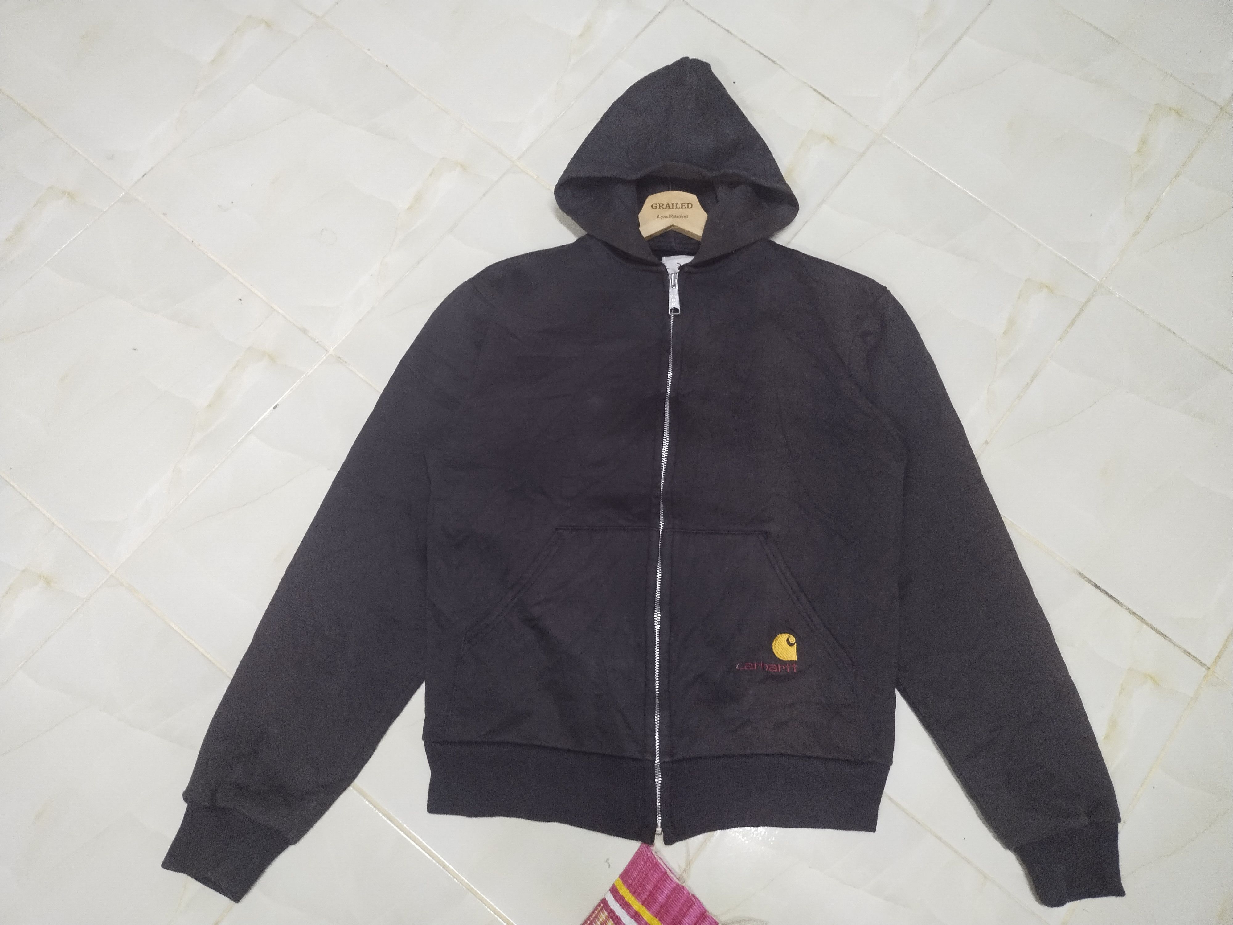 Carhartt × Vintage Vintage Carhartt Zipper Hoodie Sun Faded Black Size US S / EU 44-46 / 1 - 2 Thumbnail