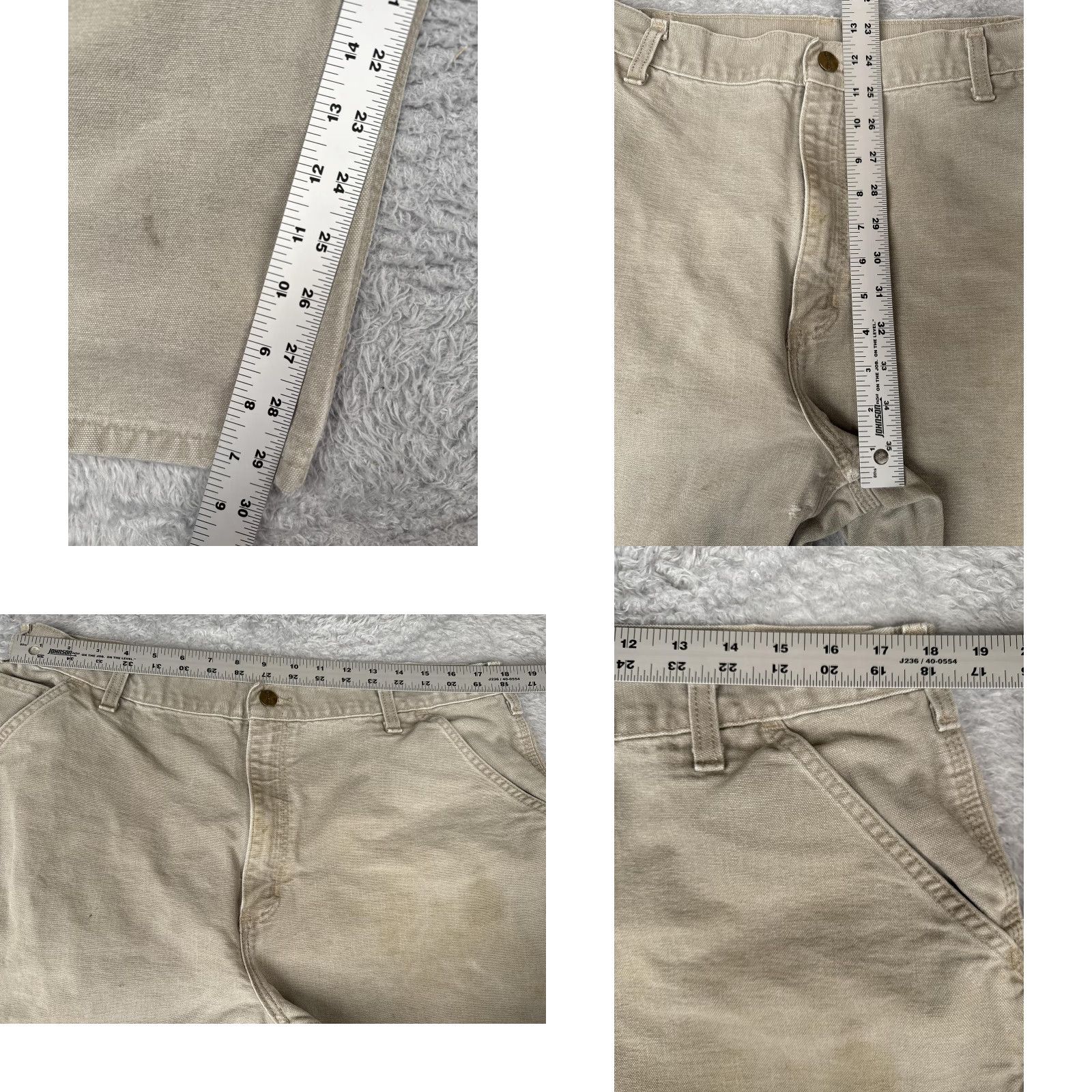 Carhartt Carhartt Pants Mens 40x32 Tan Washed Duck Dungaree Workwear Hammer Loop Carpenter 5-Pocket Logo USA Size US 40 / EU 56 - 8 Thumbnail