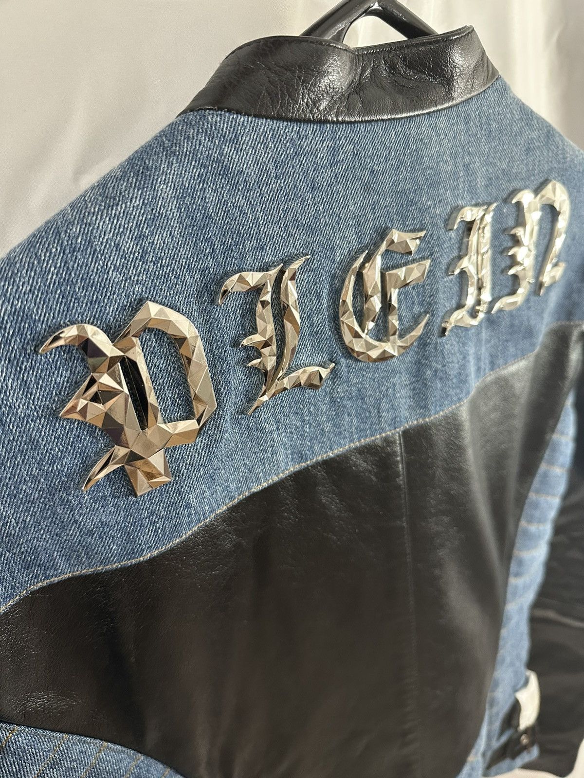 Philipp Plein Philipp Plein Leather x Denim Jacket Size US L / EU 52-54 / 3 - 14 Thumbnail