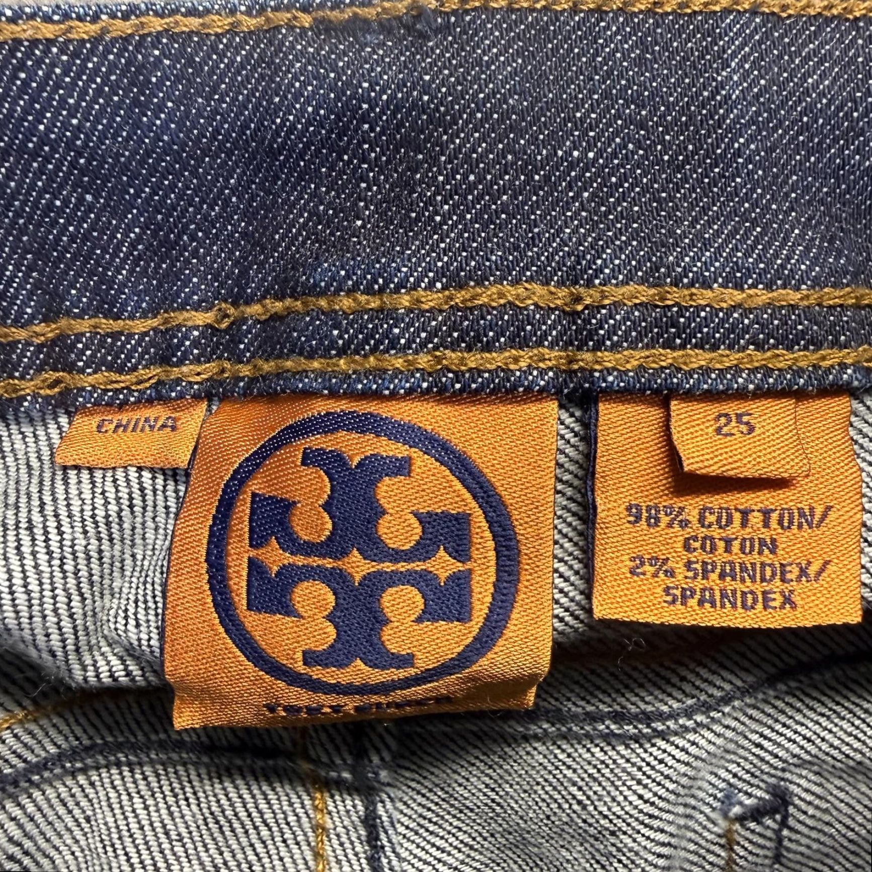 Tory Burch Tory Burch Jeans Cropped Size 25 Blue Ankle Length Womens Medium Wash Color Blue 25 in. Regular Womens Size 42" / US 20 - 2 Thumbnail