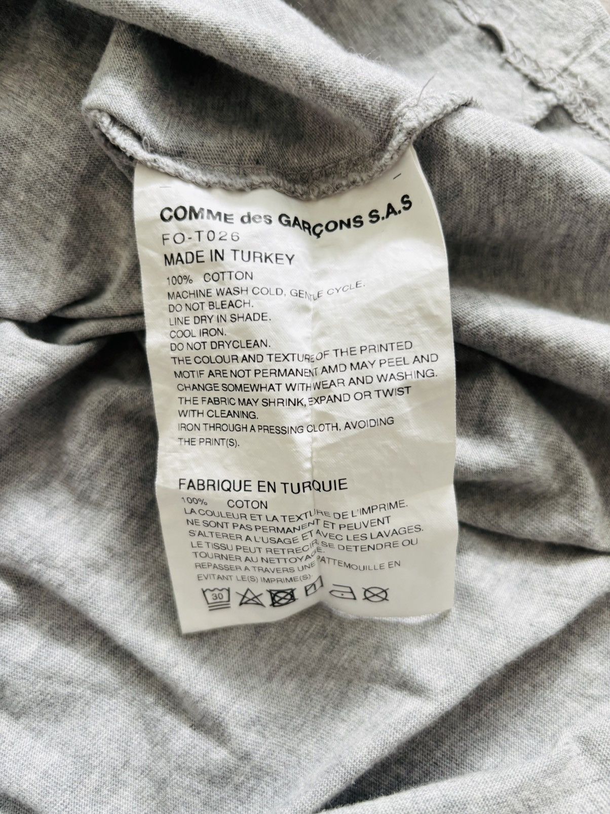 Comme des Garcons SHIRT Grey T-shirt Size US L / EU 52-54 / 3 - 5 Thumbnail