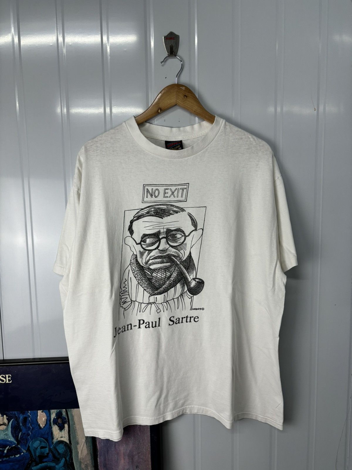 Vintage RARE! Vintage 90’s Jean Paul Sartre Art Tees Size US XL / EU 56 / 4 - 2 Thumbnail