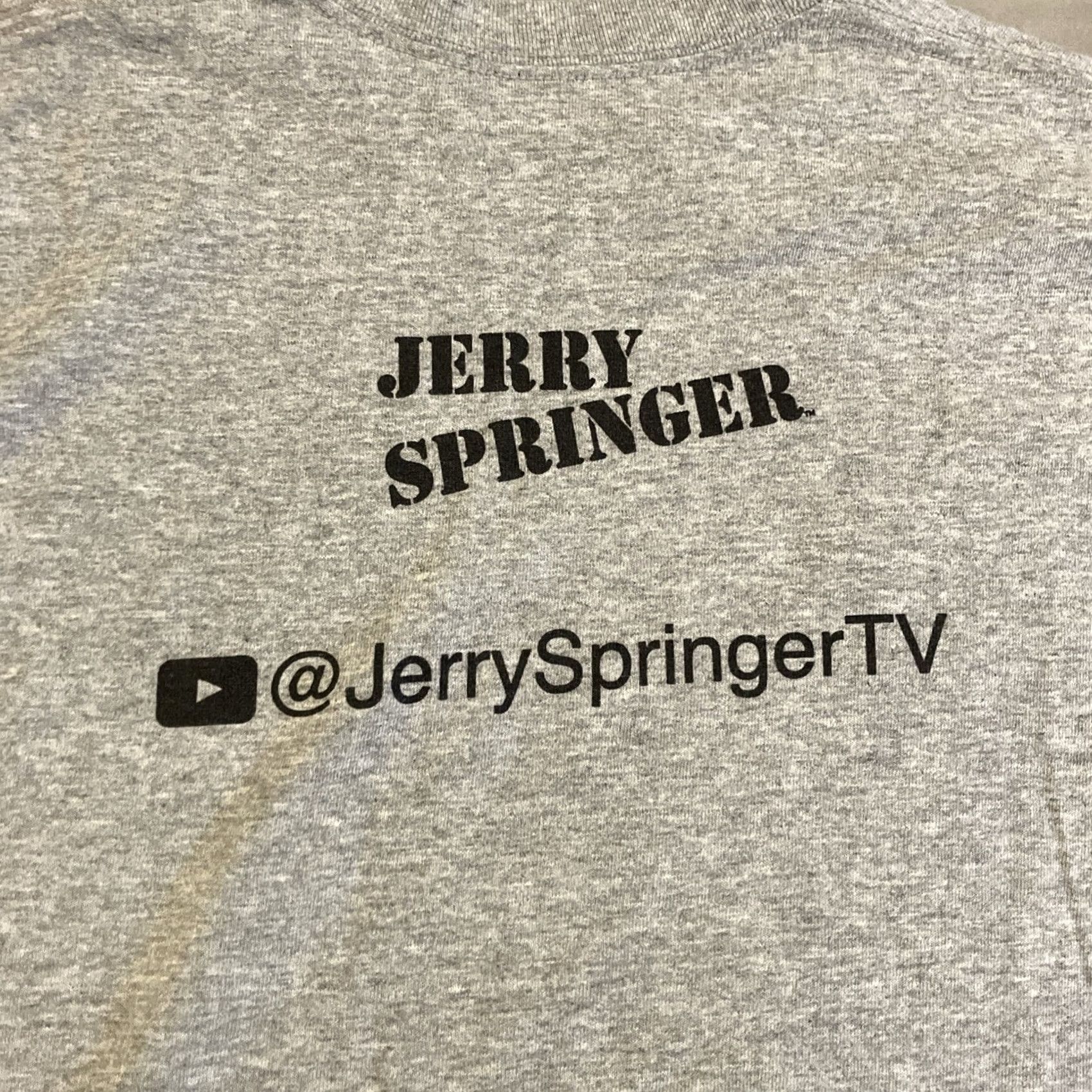 Soffe VINTAGE Soffe JERRY SPRINGER SHOW MET HER ON SPRINGER T Shirt Size XL RARE Mens Size US XL / EU 56 / 4 - 5 Thumbnail