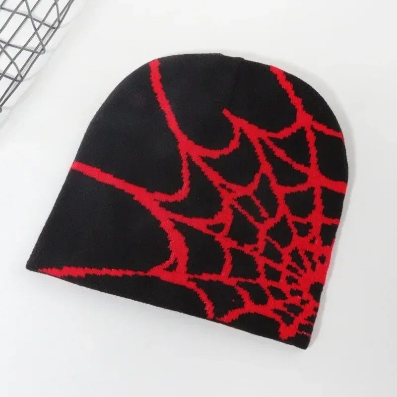Other Black & Red Spider-Web Beanie Size ONE SIZE - 1 Preview