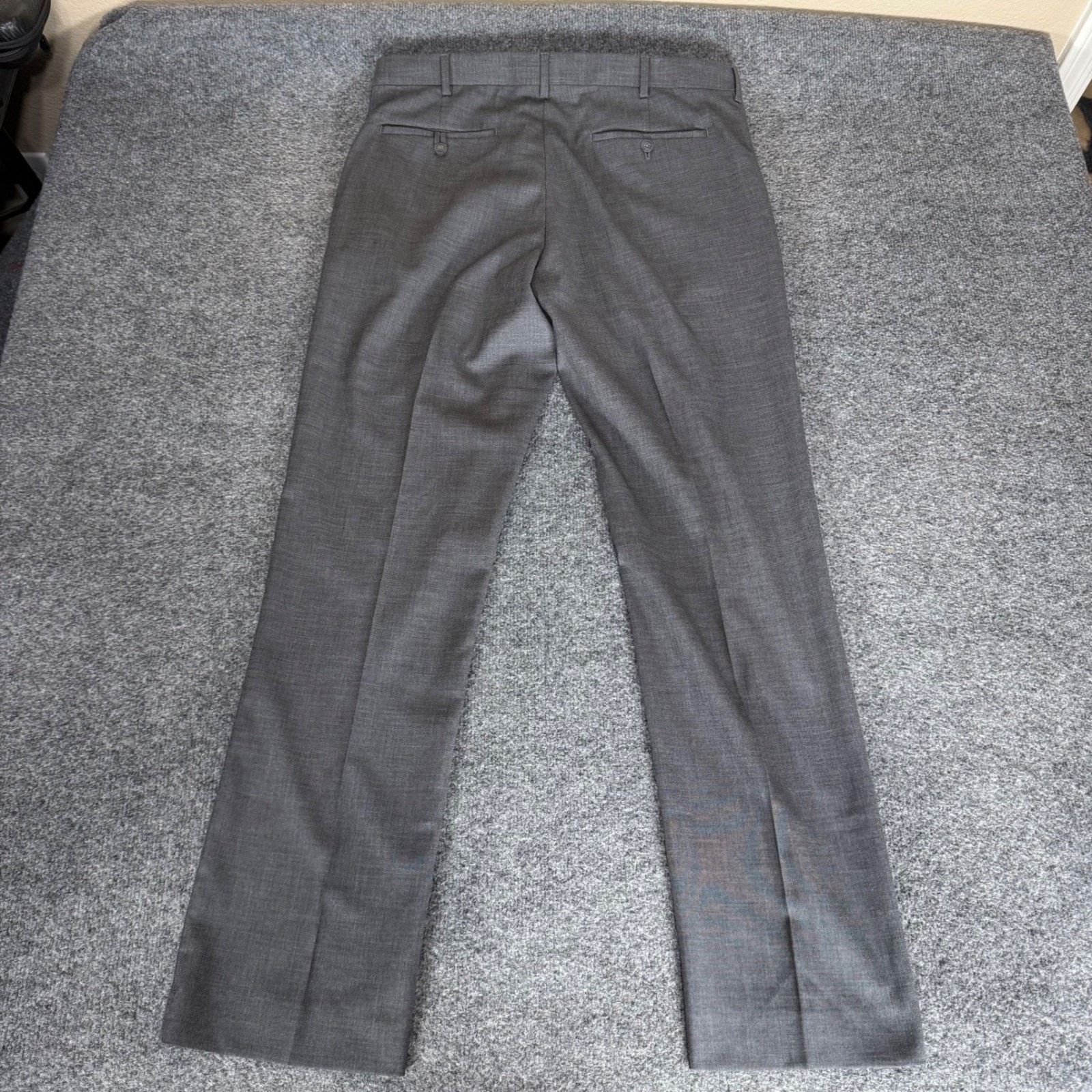 Roundtree & Yorke Roundtree & Yorke TravelSmart Mens 34x32 Gray Dress Pants Size US 34 / EU 50 - 4 Thumbnail