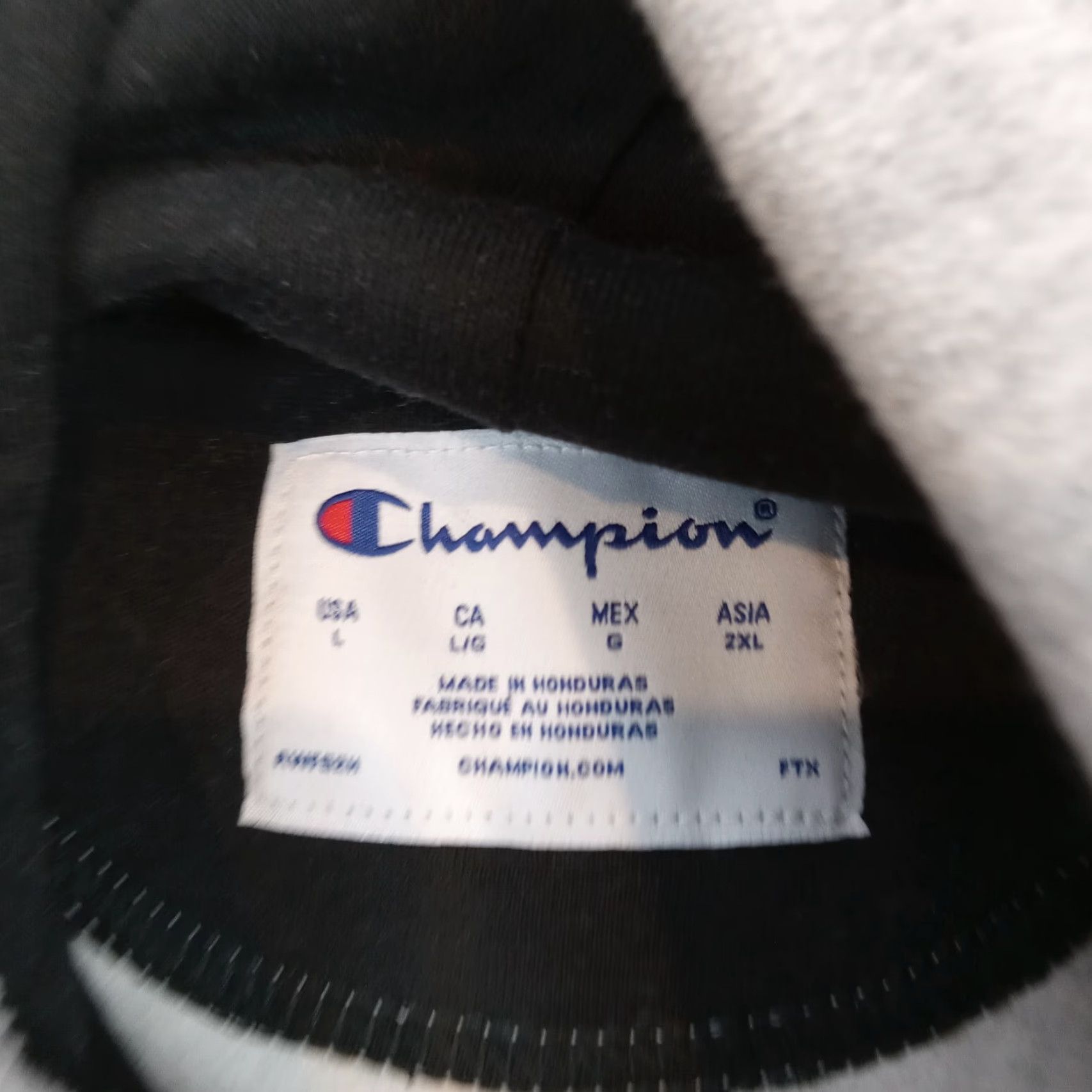 Champion Champion Hoodie Mens Large Gray Sweatshirt Long Sleeve Pullover Hooded Logo Size US L / EU 52-54 / 3 - 5 Thumbnail