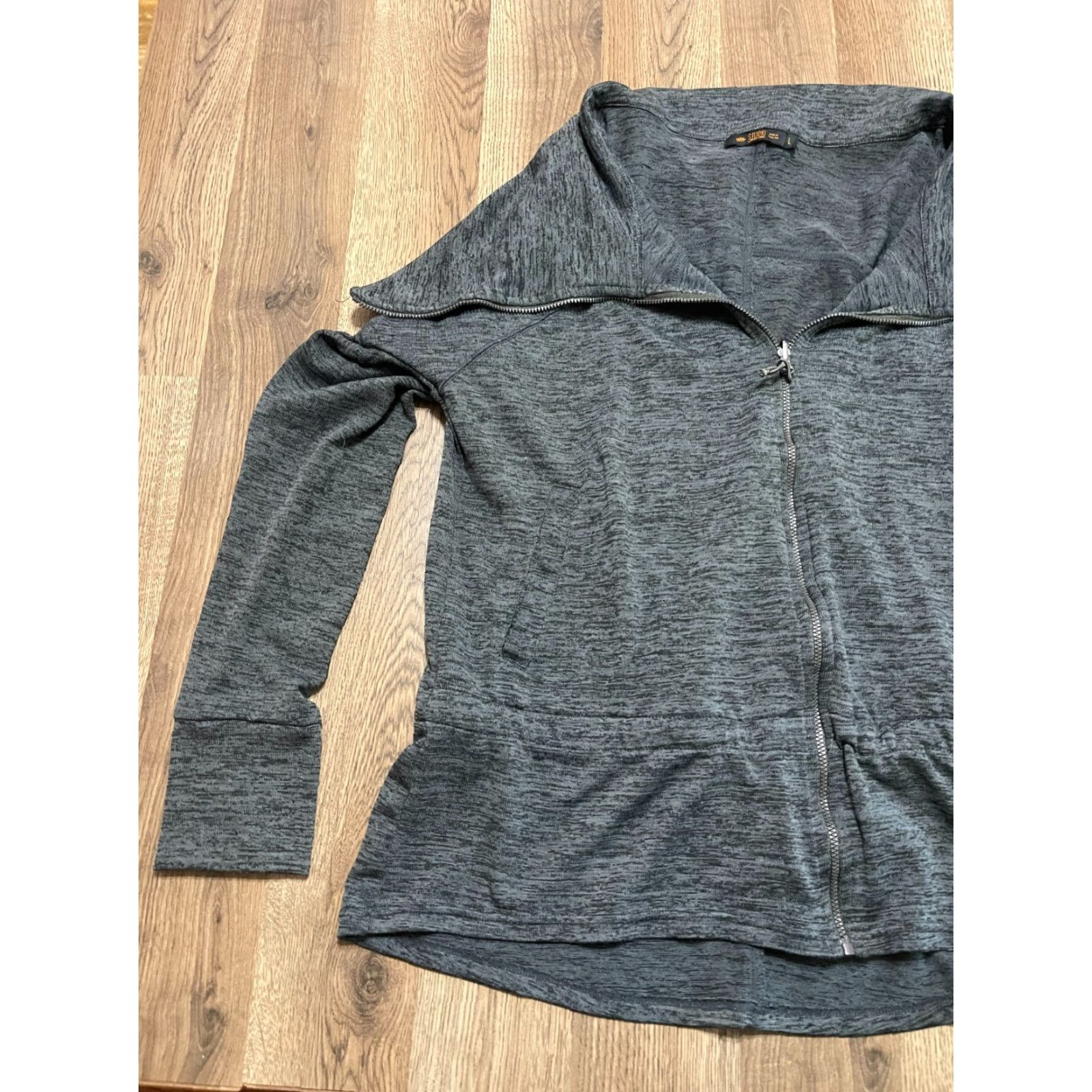 Vintage Energy Zone Sweatshirt Women's Large Green Black Full Zip Size L / US 10 / IT 46 - 3 Thumbnail