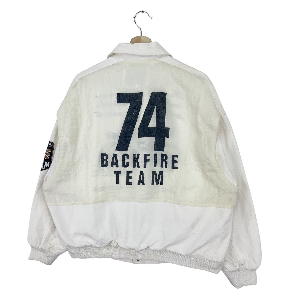 Sports Specialties × Vintage Back Fire 74 Racing Team Bomber Jacket Size US XL / EU 56 / 4 - 6 Thumbnail