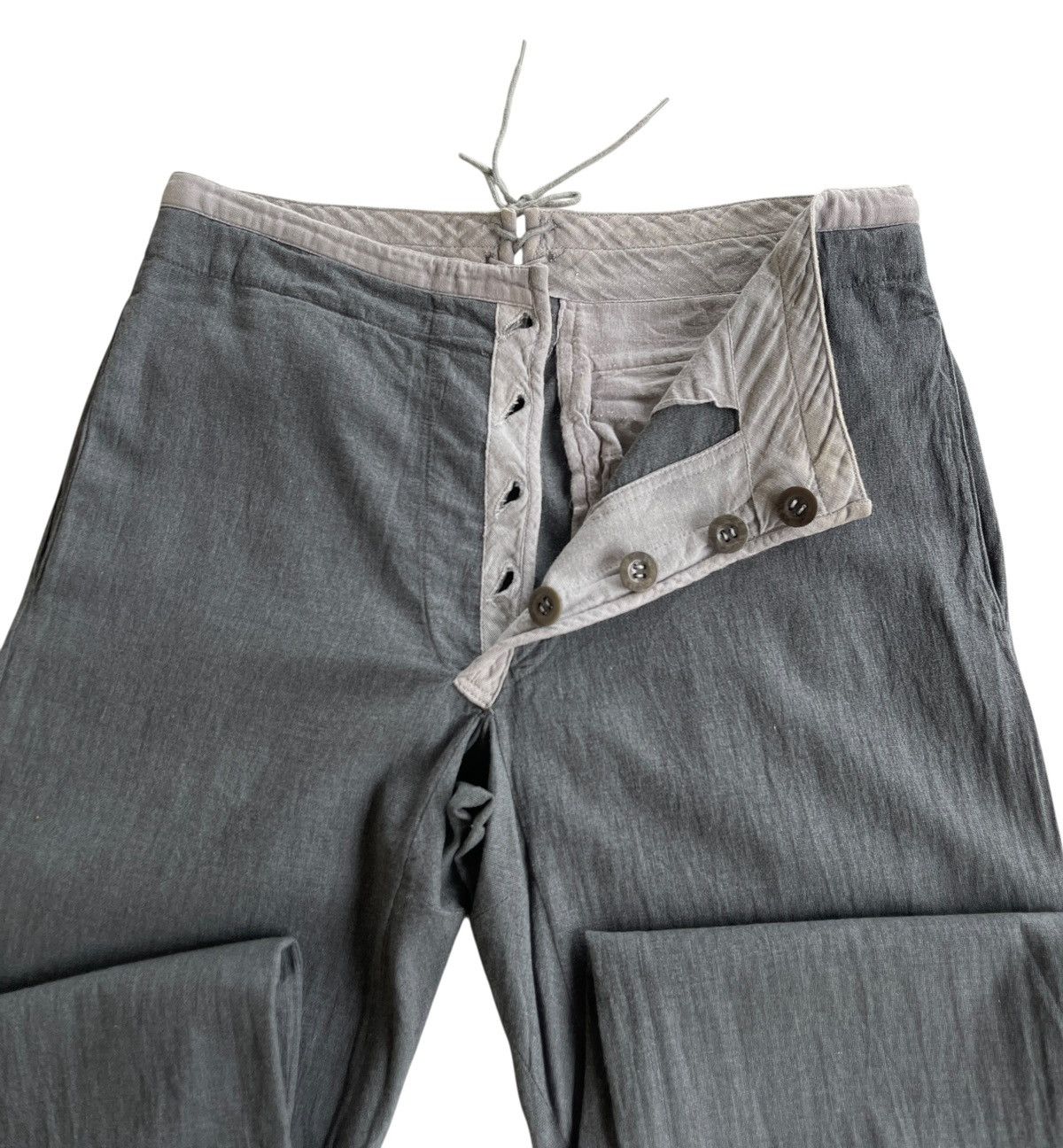 Carol Christian Poell CCP Spring02 PM1602WARP Grey Straight Pants Size US 29 - 6 Thumbnail
