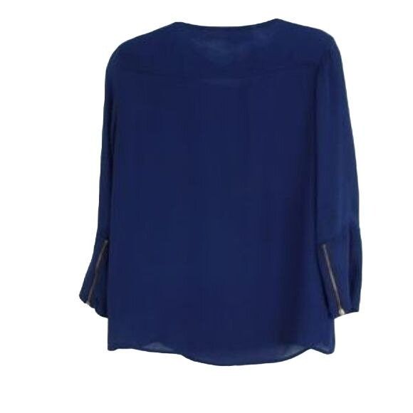 Marc by Marc Jacobs Marc By Marc Jacobs Twilight Blue Silk Blouse Size M / US 6-8 / IT 42-44 - 2 Thumbnail
