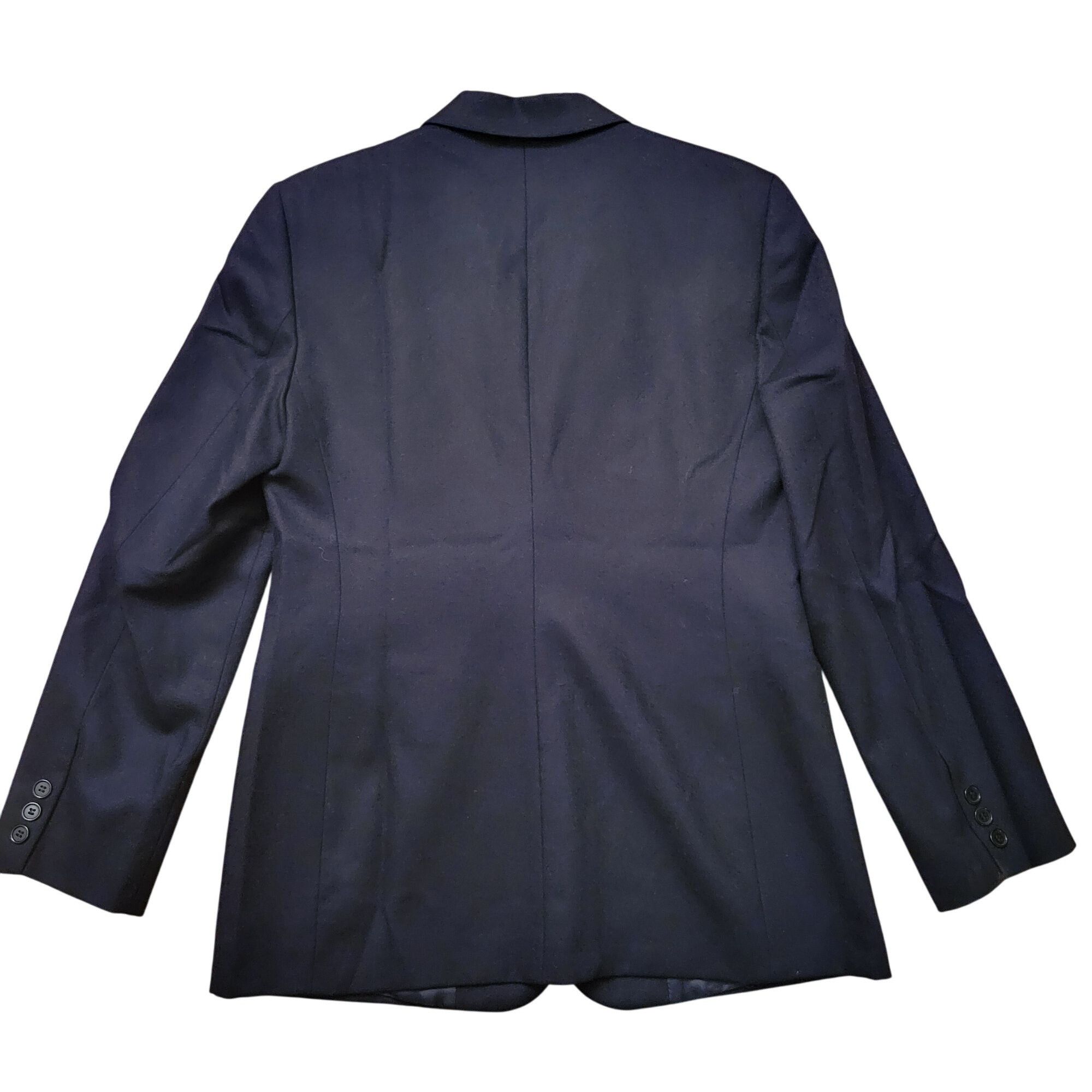 Benetton Benetton Wool Blazer Jacket 46 Italy Black Preppy Twee Acade Size 46R - 7 Thumbnail