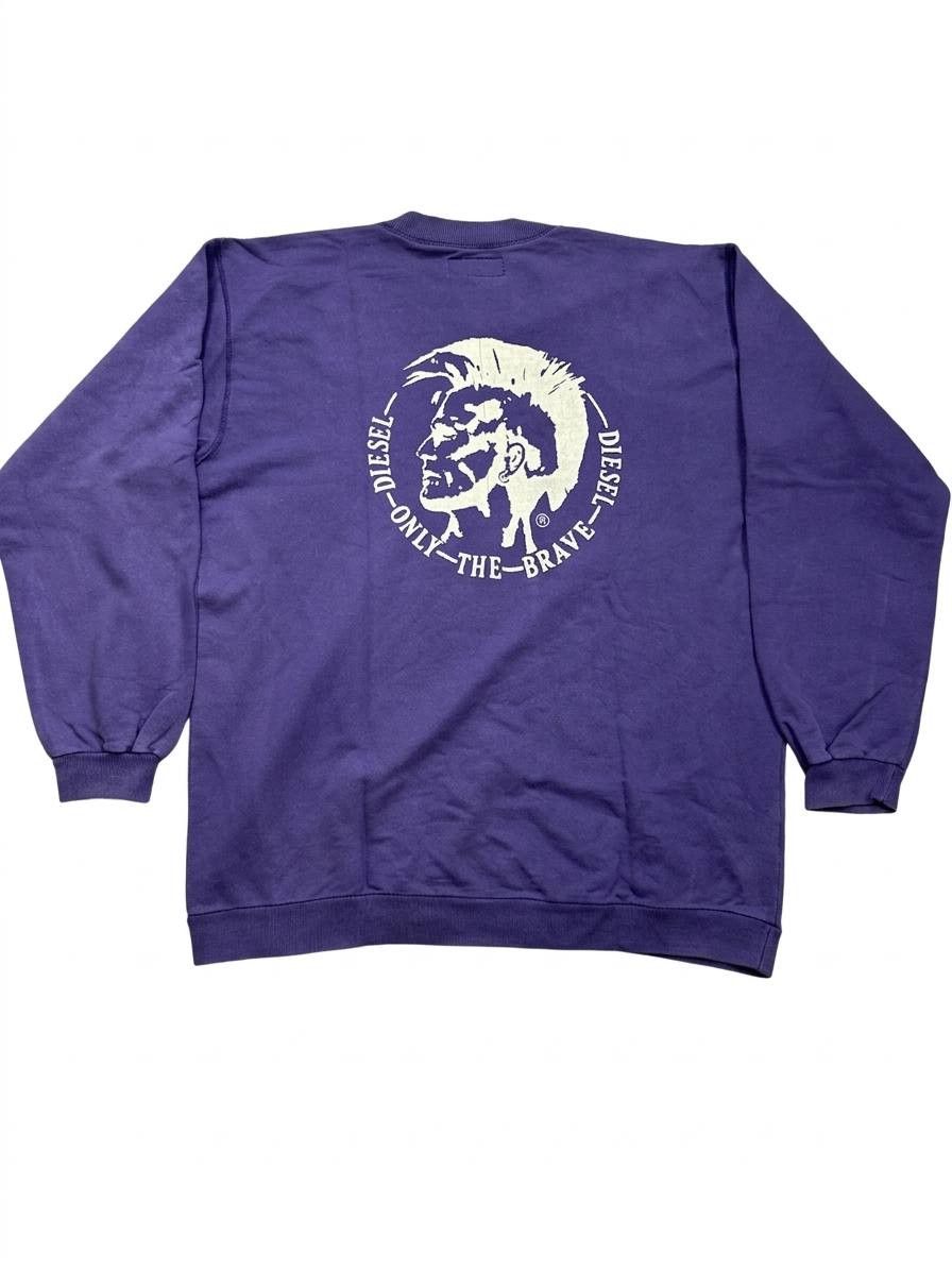 Diesel Rare Vintage Diesel Only The Brave Crewneck Purple XL Size US XL / EU 56 / 4 - 2 Thumbnail