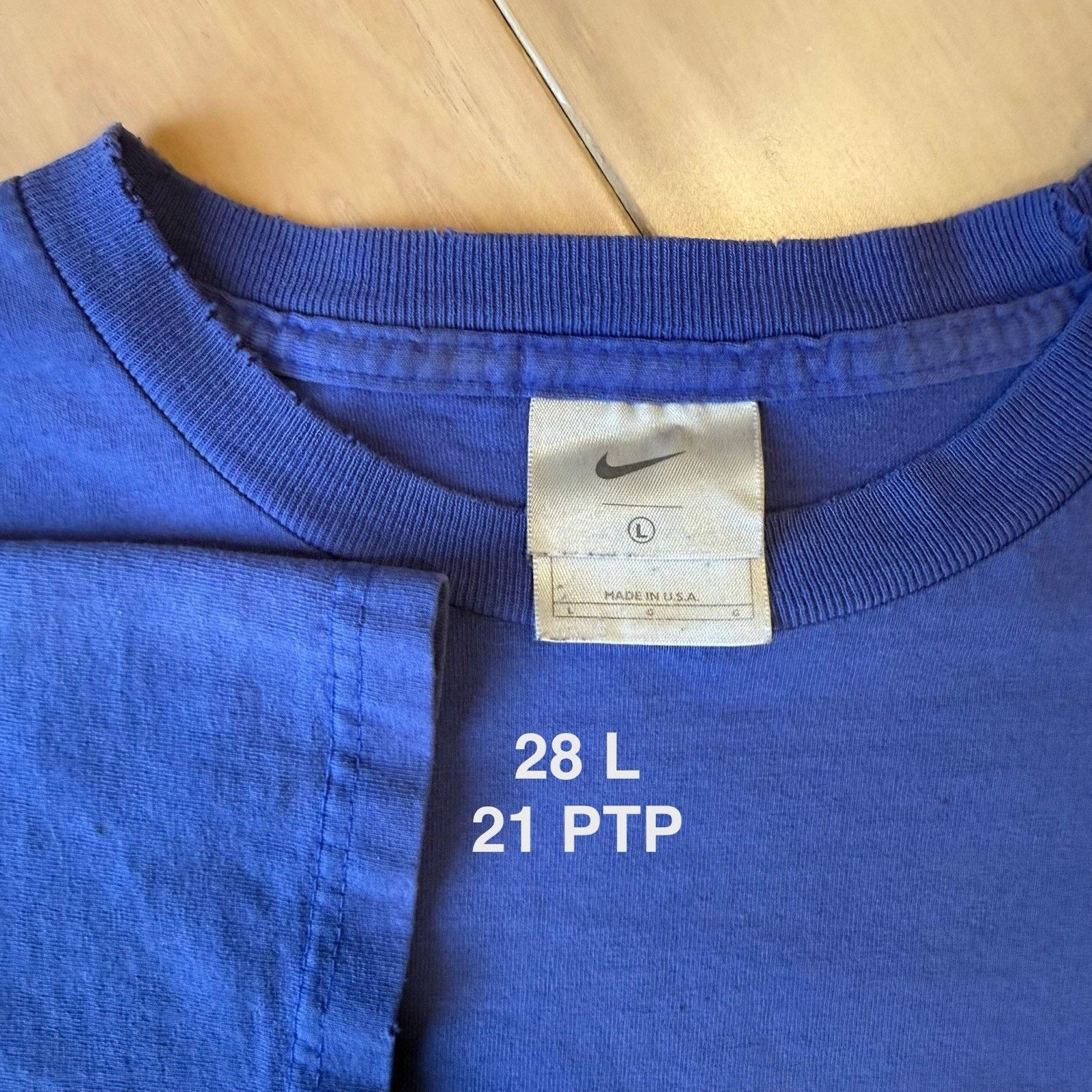 Nike Vintage Nike Shox Shirt Large Blue Made in USA Streetwear Size US L / EU 52-54 / 3 - 5 Thumbnail